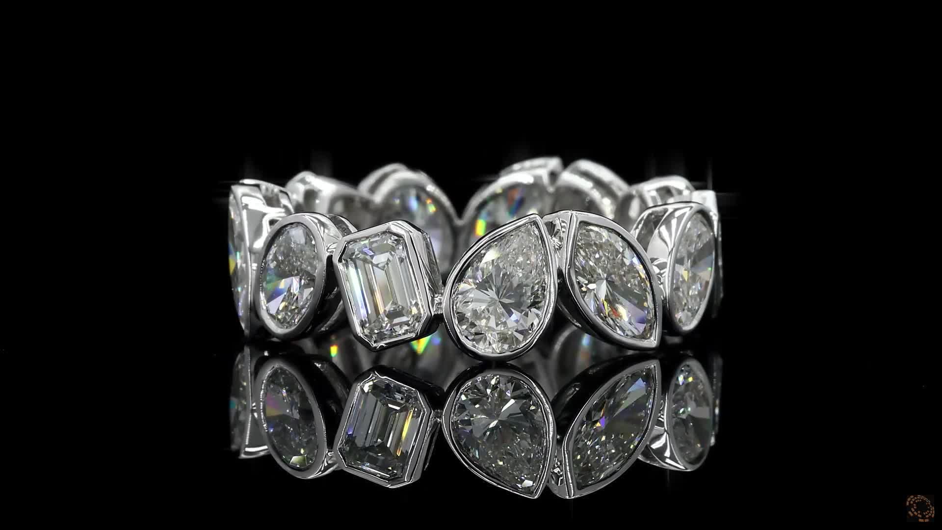 Eternity Band, 14K White Gold, stock EBZM5-W7