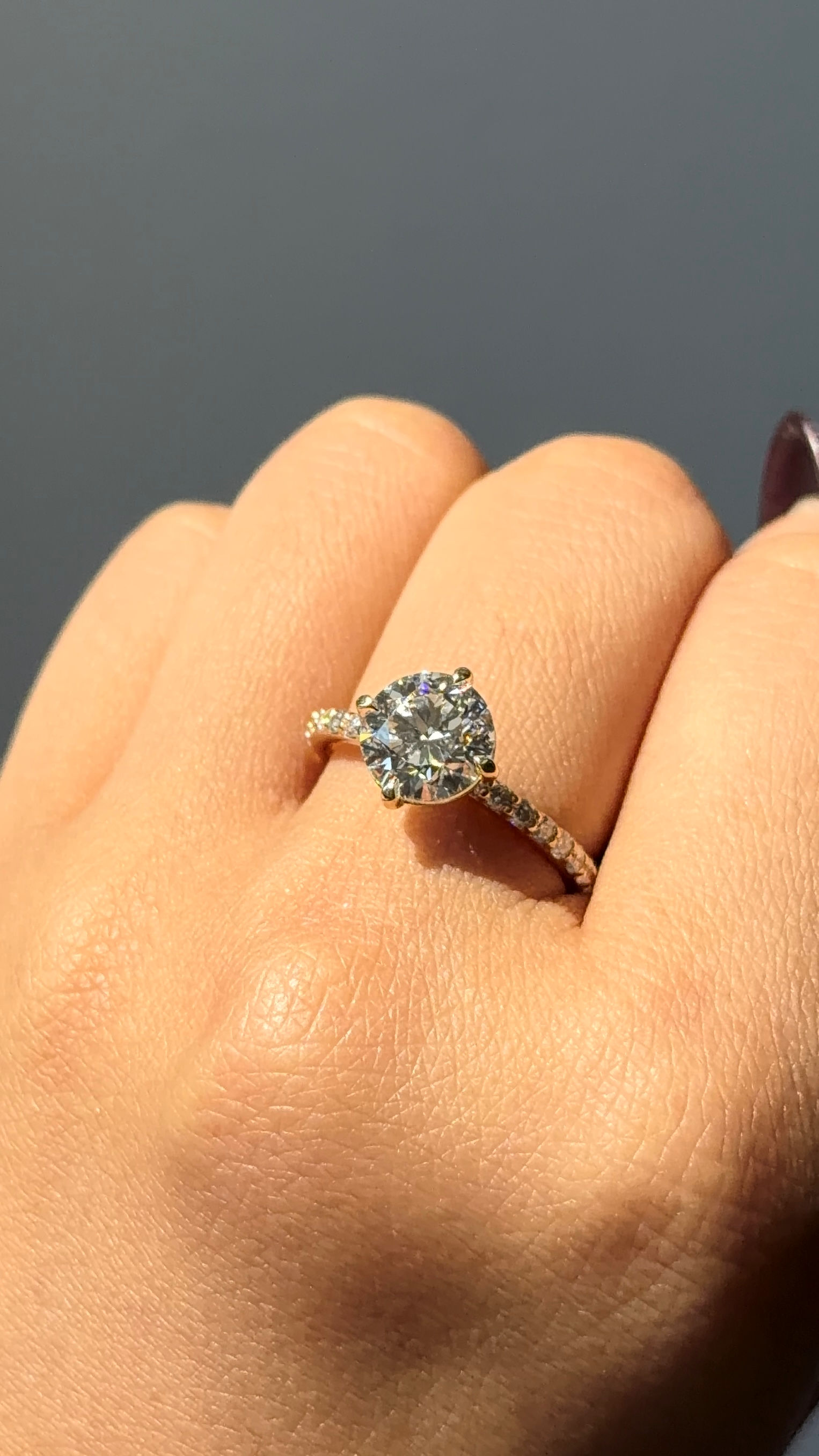 Engagement Ring, 14K Yellow Gold, stock ENG00694