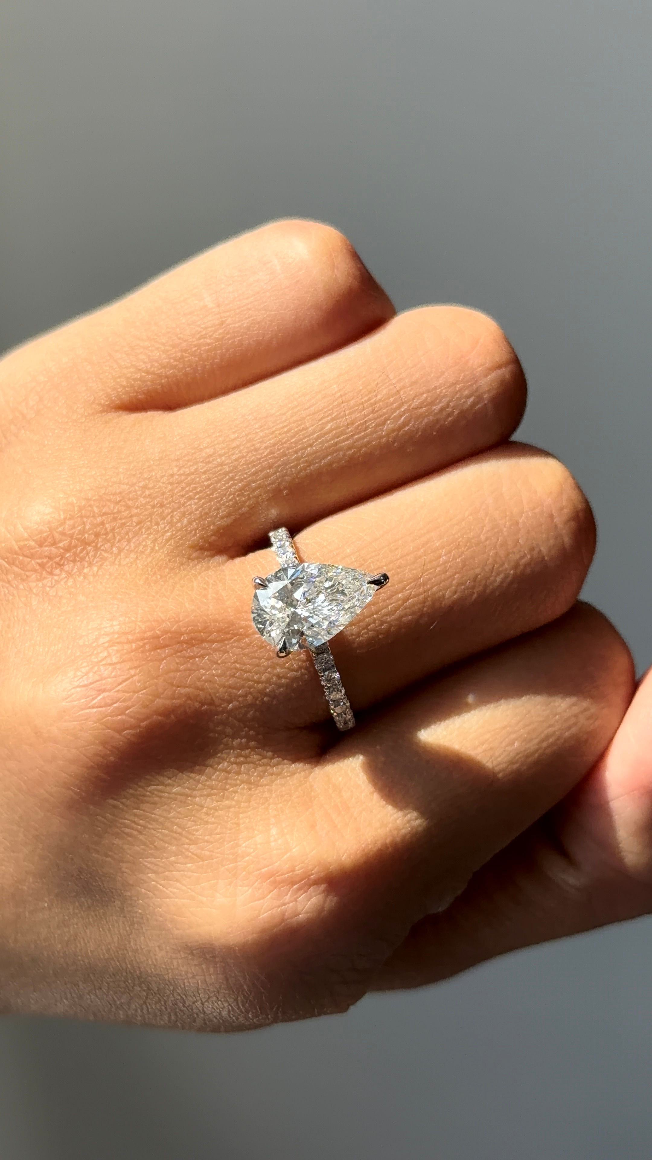 Engagement Ring, 14K White Gold, stock ENGR00013