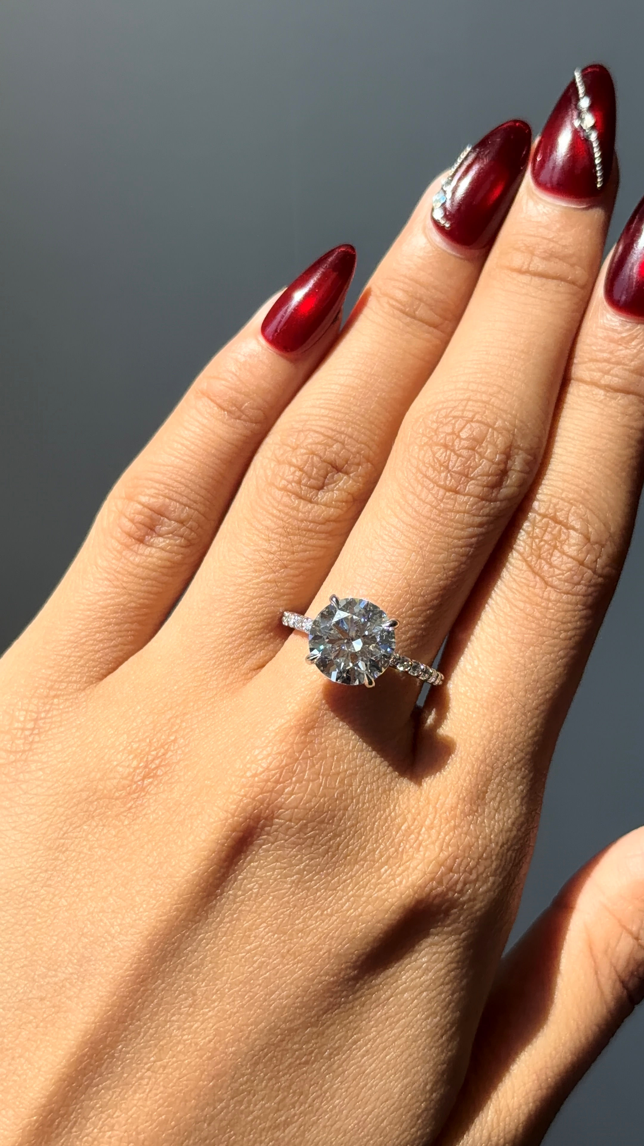 Engagement Ring, 14K White Gold, stock ENGR00015