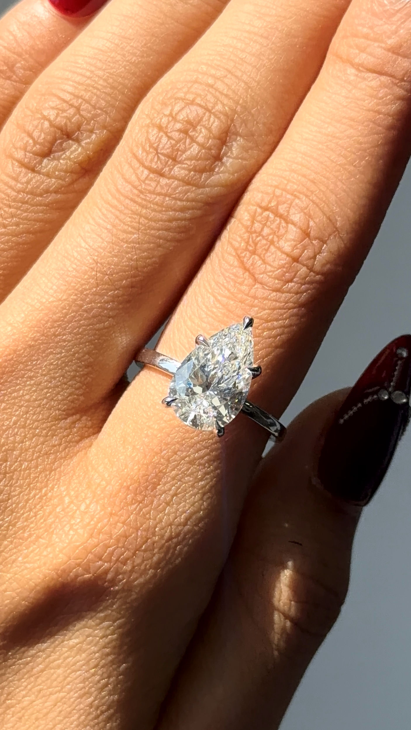 Engagement Ring, 14K White Gold, stock ENGR00019