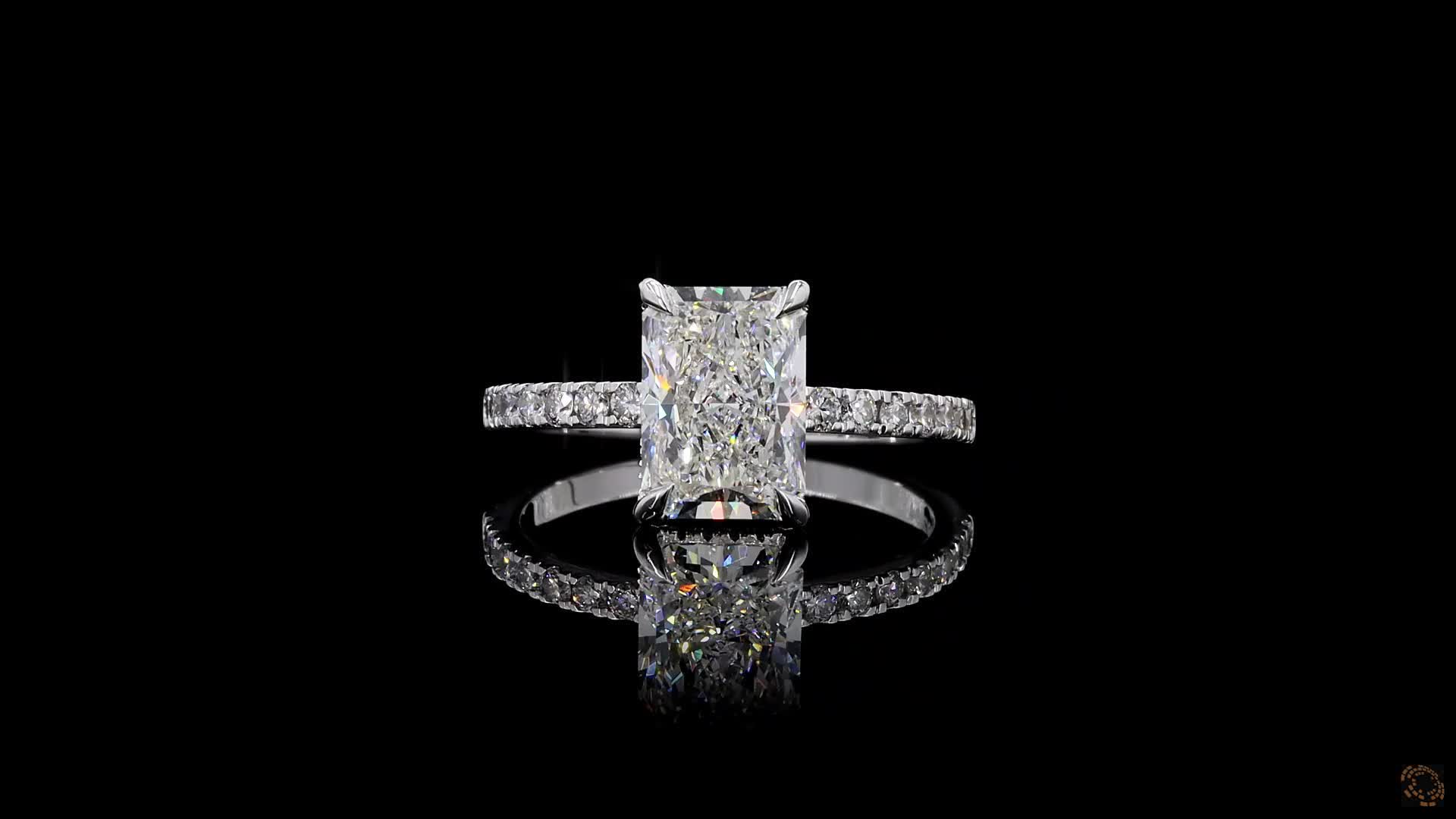Solitaire Engagement Ring, 14K White Gold, stock 1976381