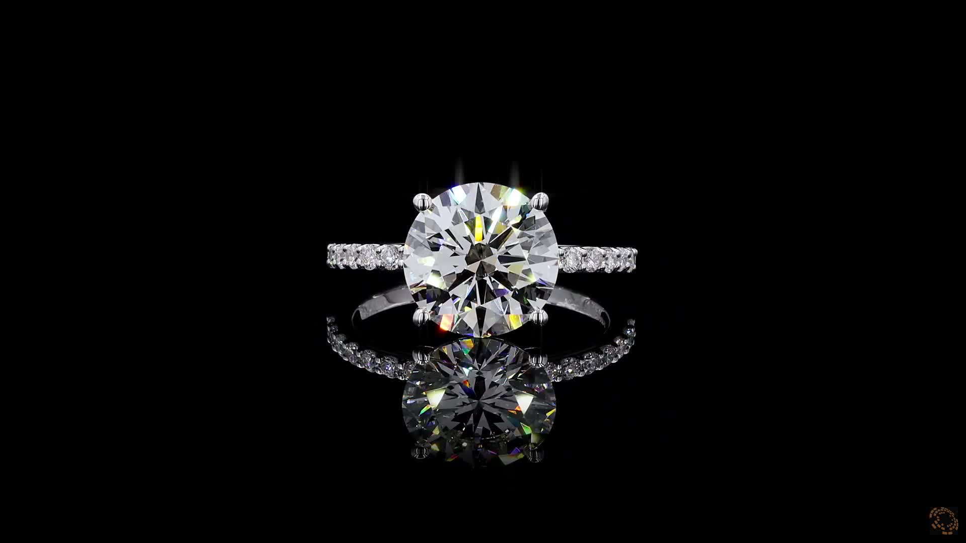Fashion Engagement Ring, 14K White Gold, stock 1918787