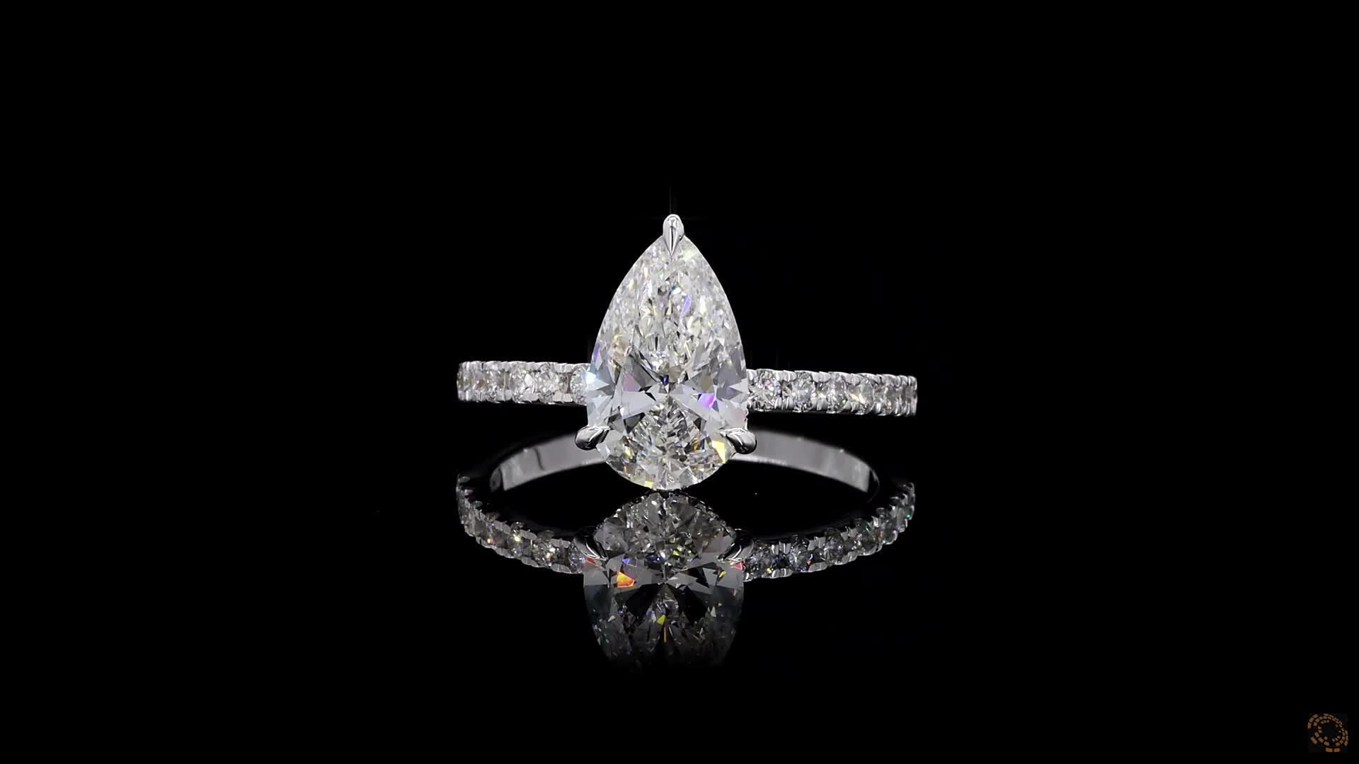 Solitaire Engagement Ring, 14K White Gold, stock 1976380