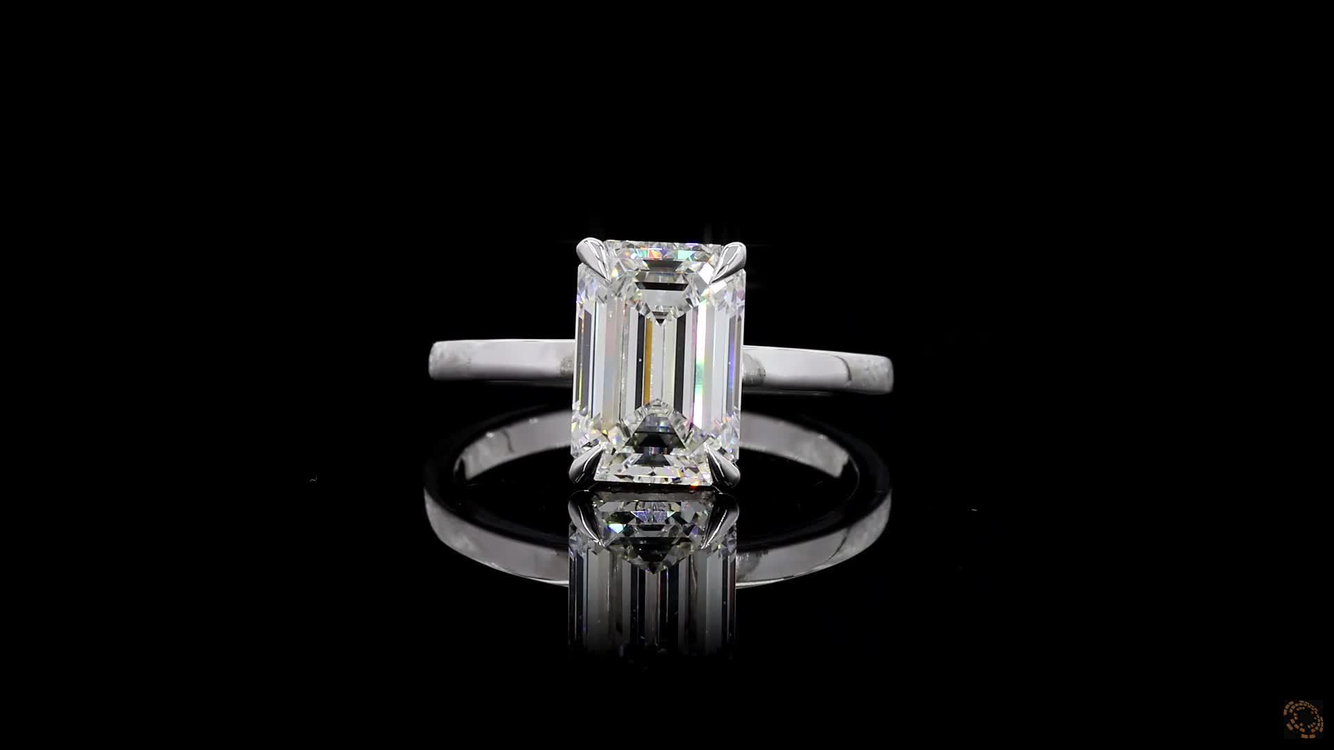 Solitaire Engagement Ring, 14K White Gold, stock 1985125