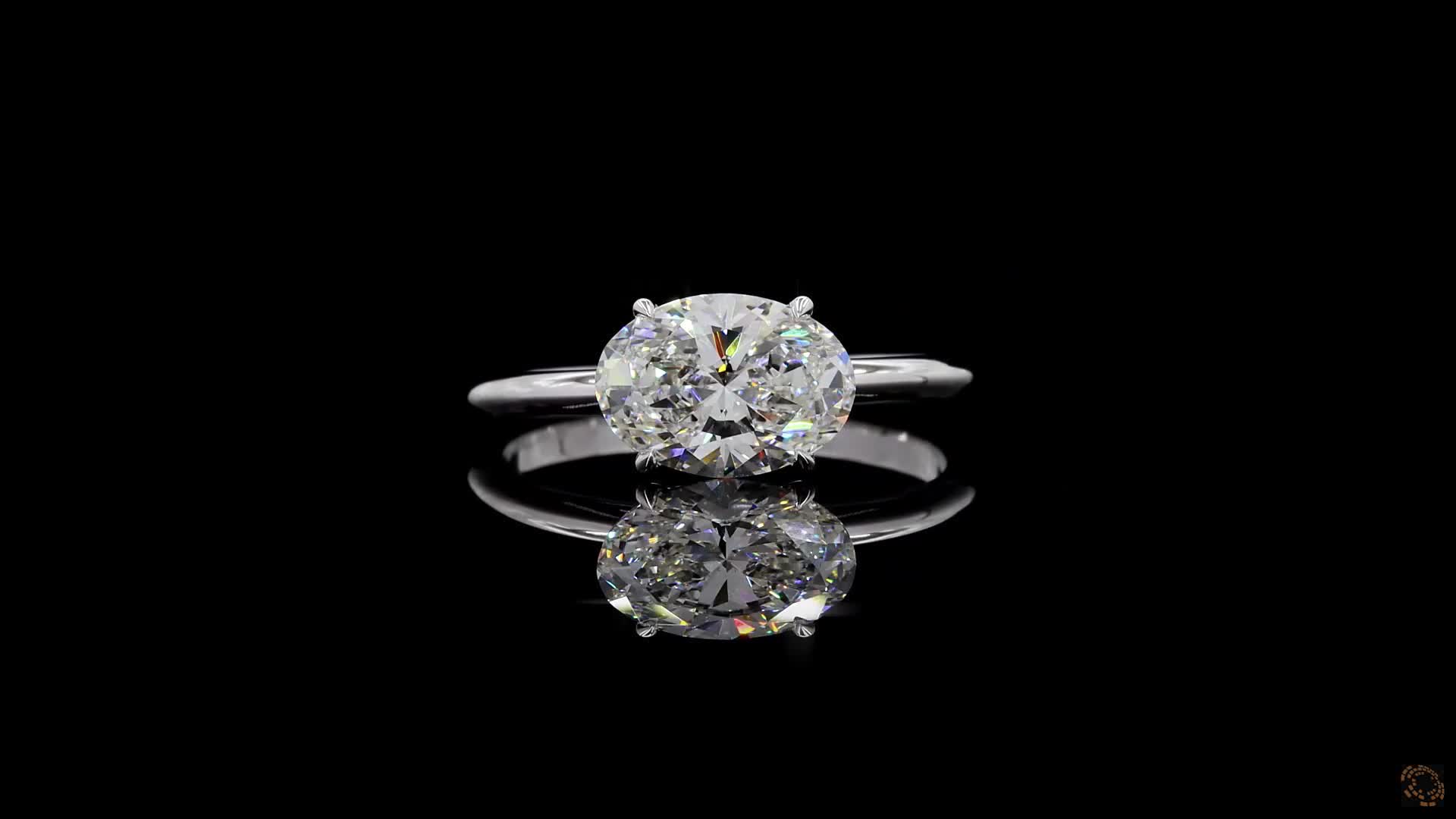 Fashion Engagement Ring, 14K White Gold, stock 1958475