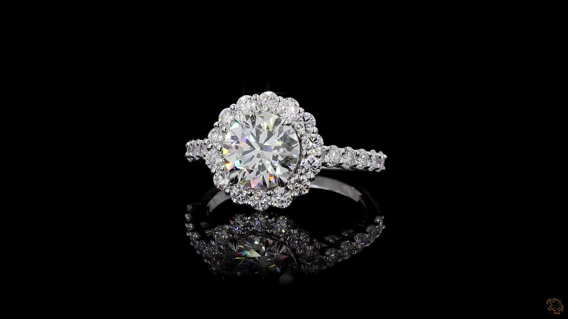 Solitaire Engagement Ring, 14K White Gold, stock 1958505