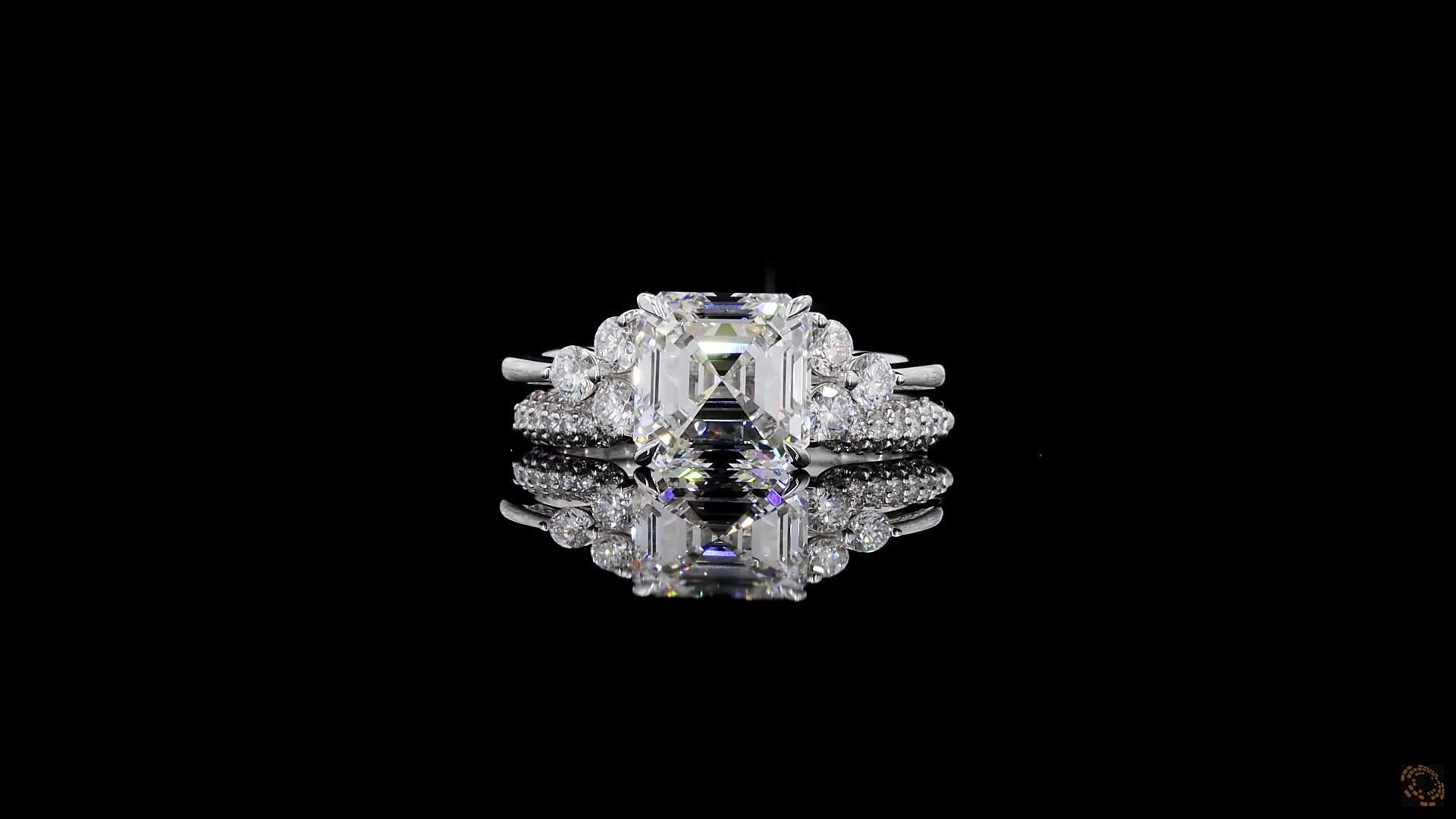 Fashion Engagement Ring, 14K White Gold, stock 1976337