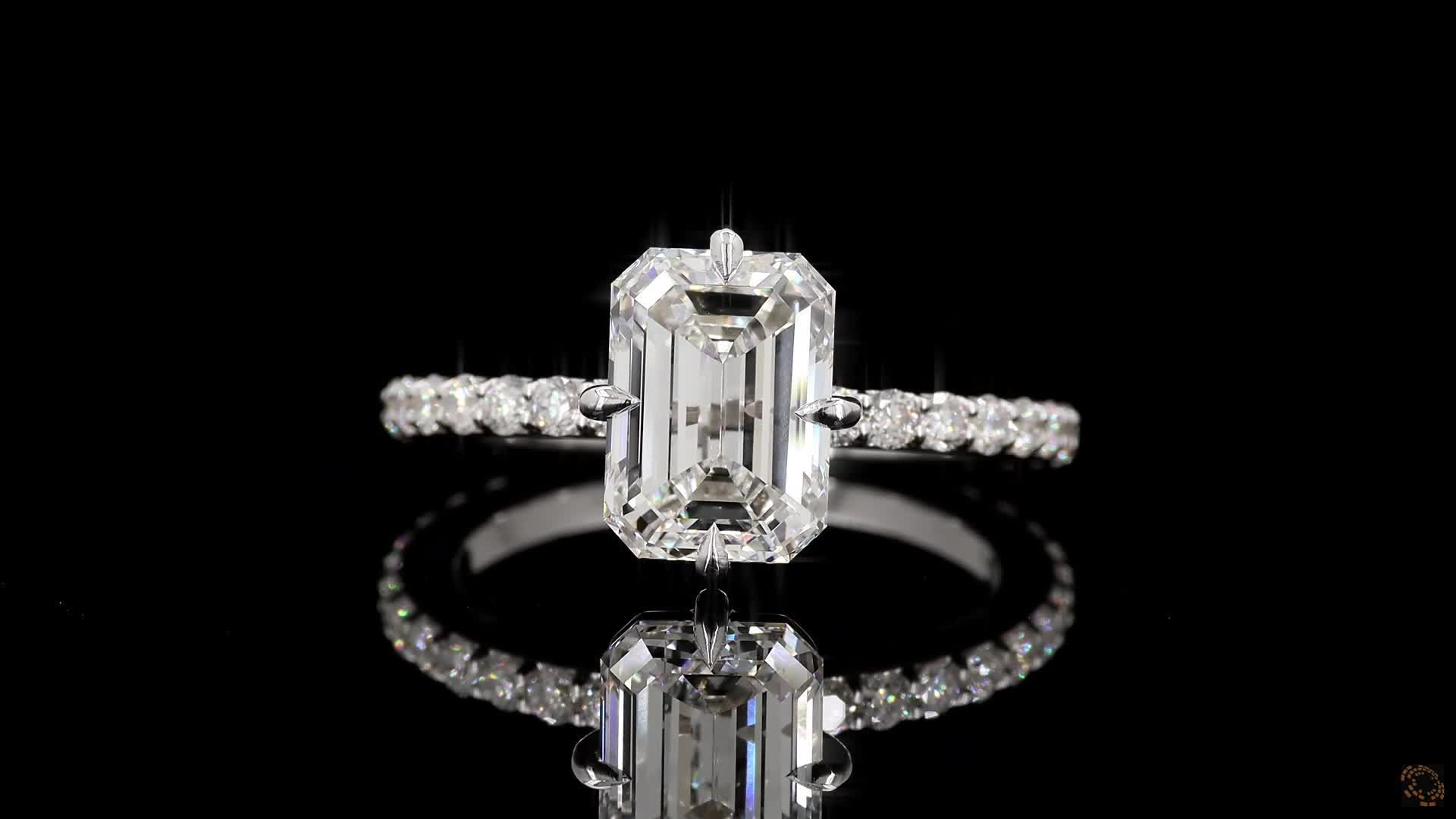 Fashion Engagement Ring, 14K White Gold, stock GD-2537