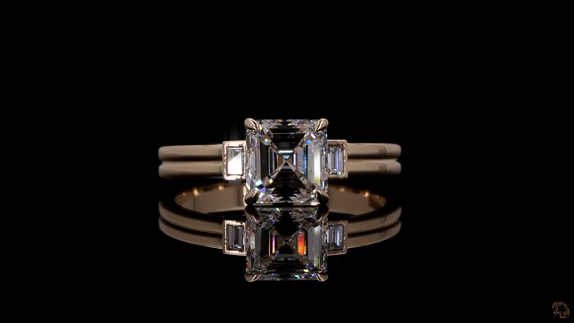 Fashion Engagement Ring, 14K Yellow Gold, stock GD-2536