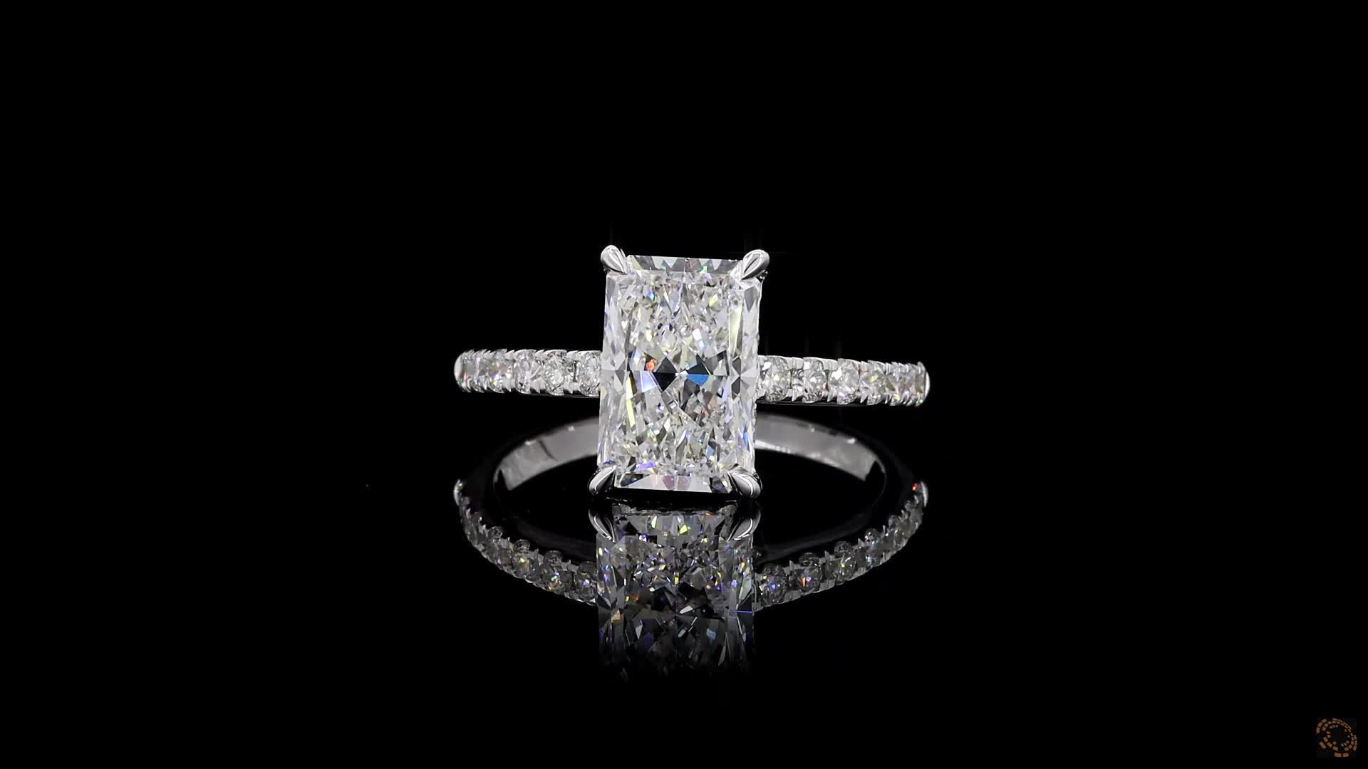 Solitaire Engagement Ring, 14K White Gold, stock GD-2598
