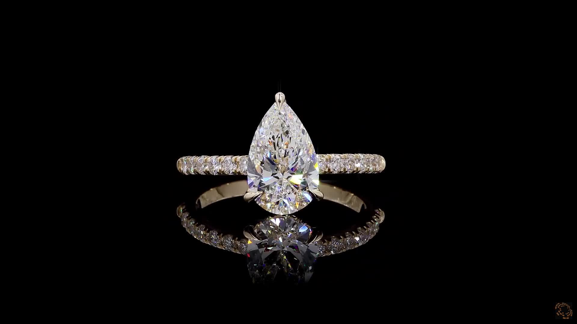 Solitaire Engagement Ring, 14K Yellow Gold, stock GD-2624