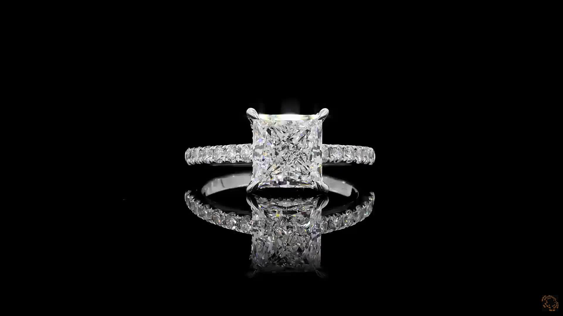 Solitaire Engagement Ring, 14K White Gold, stock GD-2678