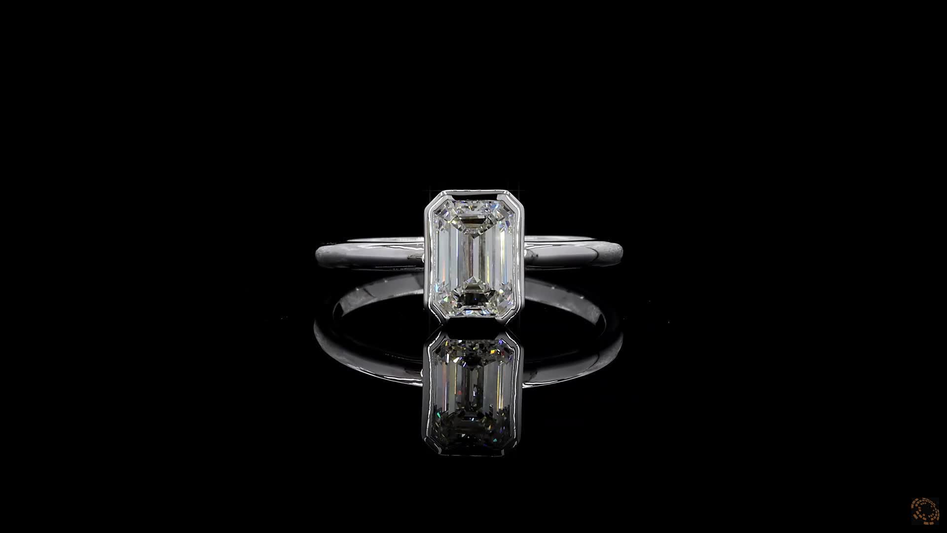 Solitaire Engagement Ring, 14K White Gold, stock 2017805