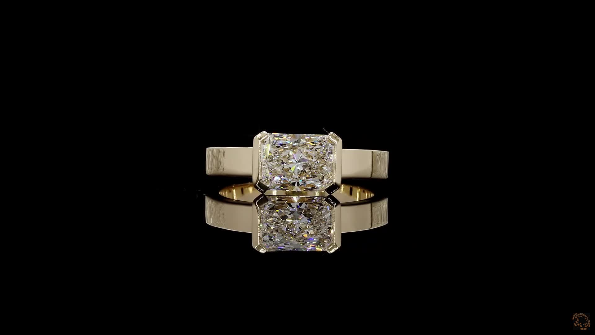 Solitaire Engagement Ring, 14K Yellow Gold, stock 2017806