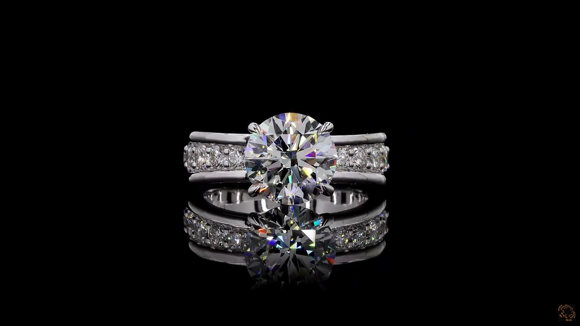 Solitaire Engagement Ring, 14K White Gold, stock 2017797