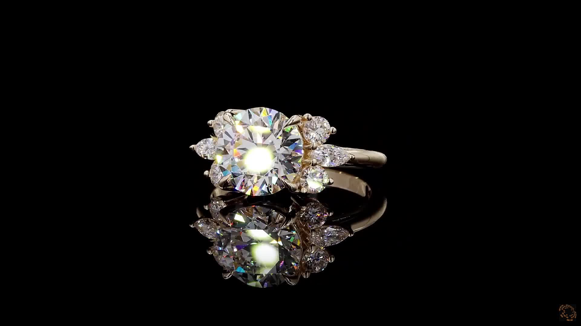 Fashion Engagement Ring, 14K Yellow Gold, stock 2017153