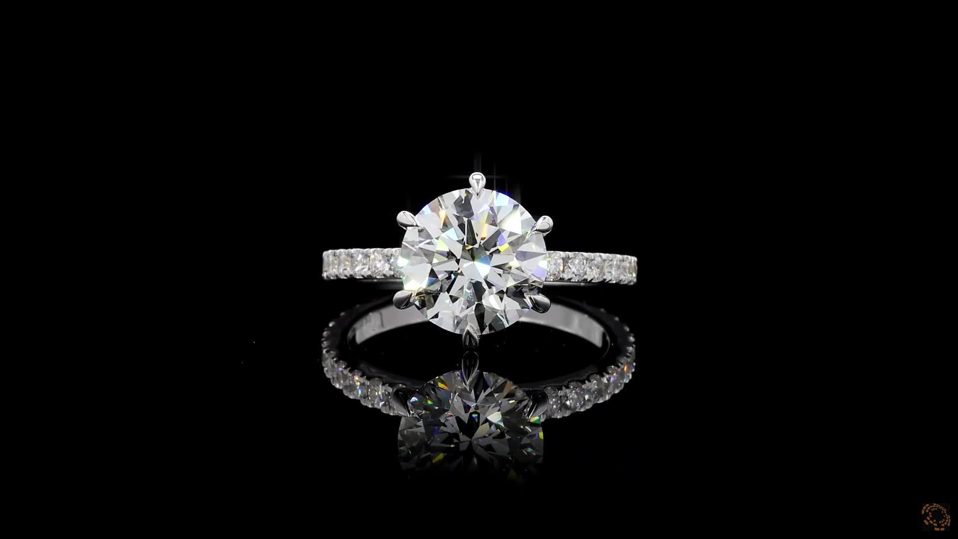 Solitaire Engagement Ring, 14K White Gold, stock 2032743