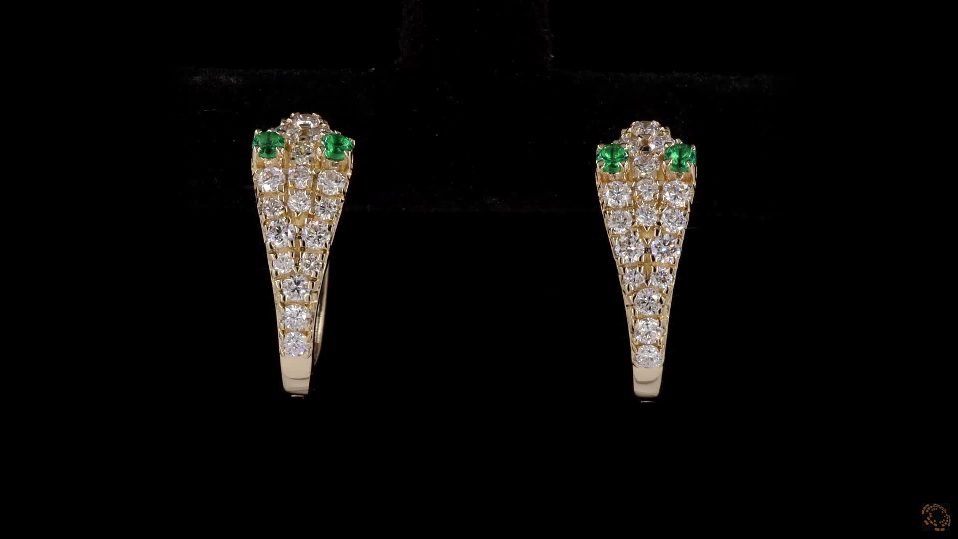 Stud Earrings, 14K Yellow Gold, stock GD-3072