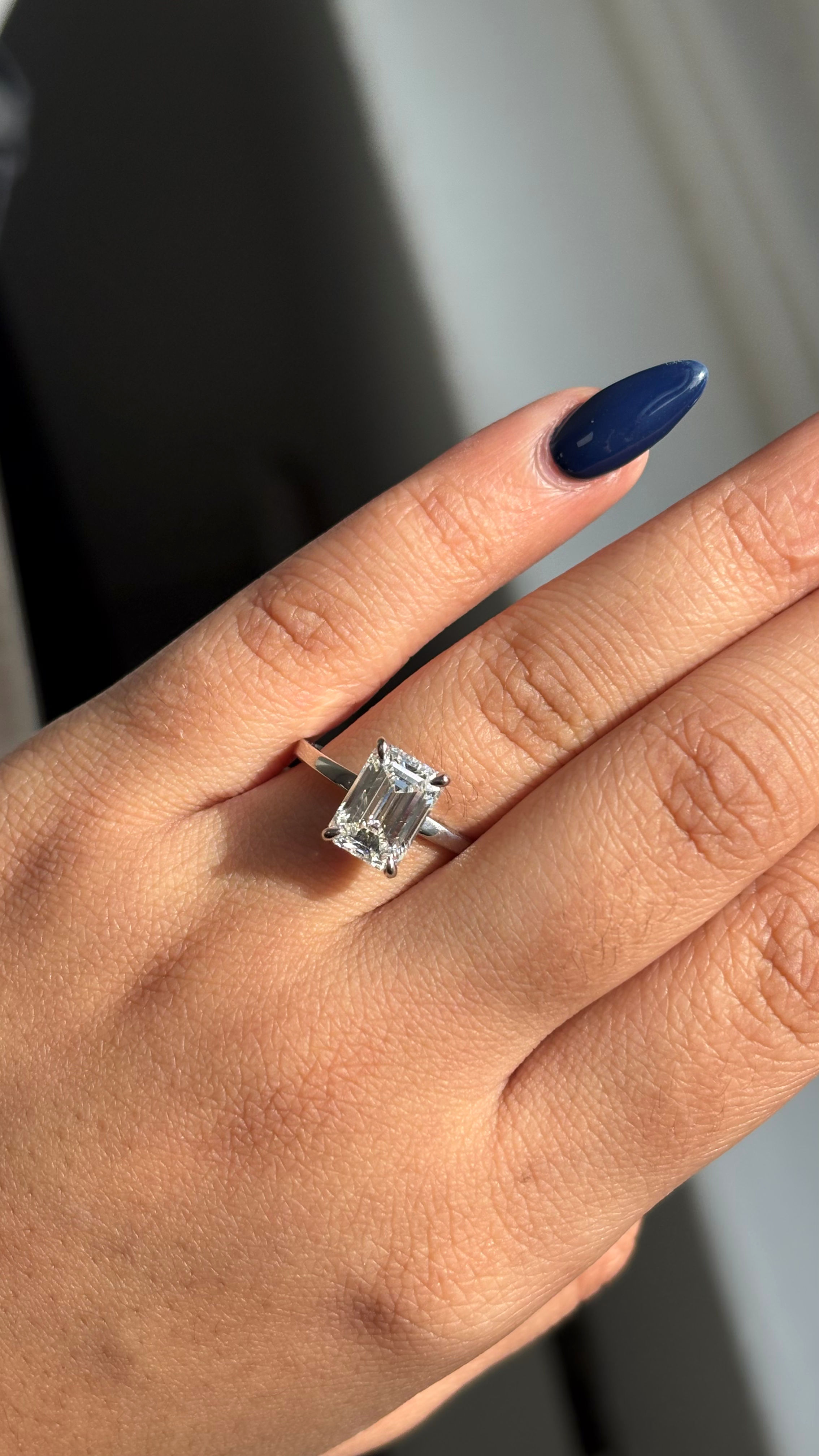 Engagement Ring, 14K White Gold, stock Eng00696