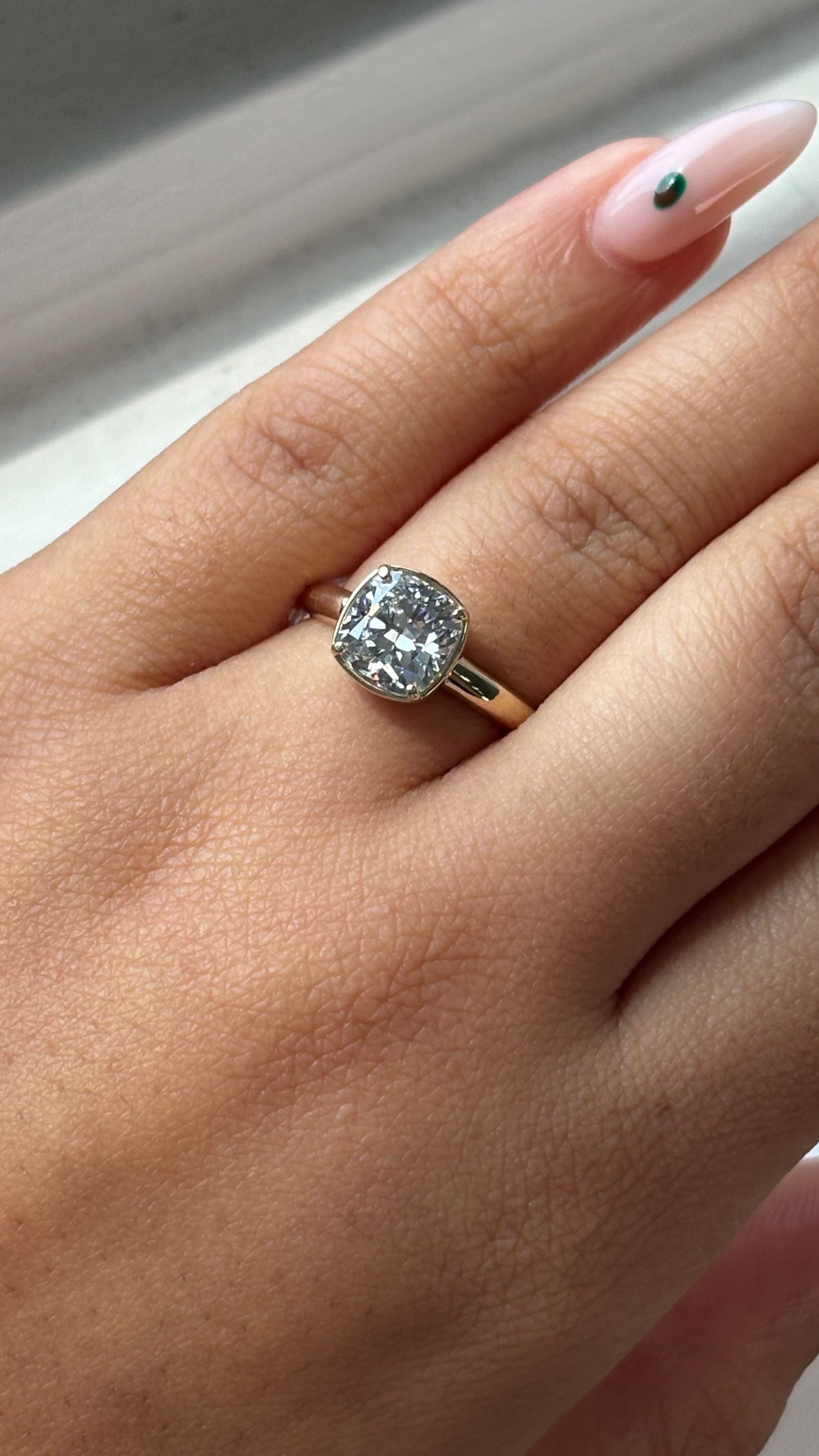 Engagement Ring, 14K Yellow Gold, stock Eng00699