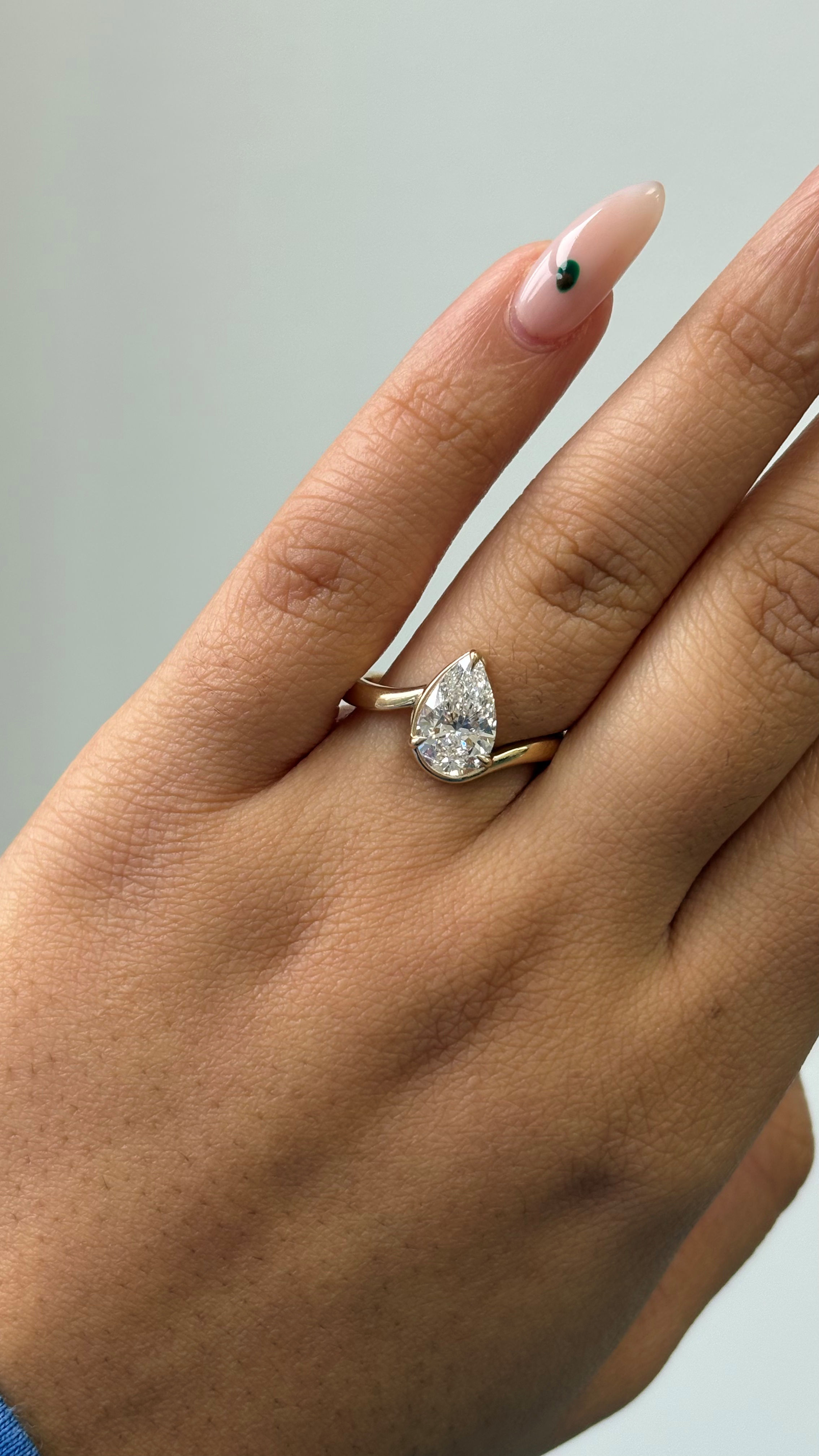Engagement Ring, 14K Yellow Gold, stock Eng00700