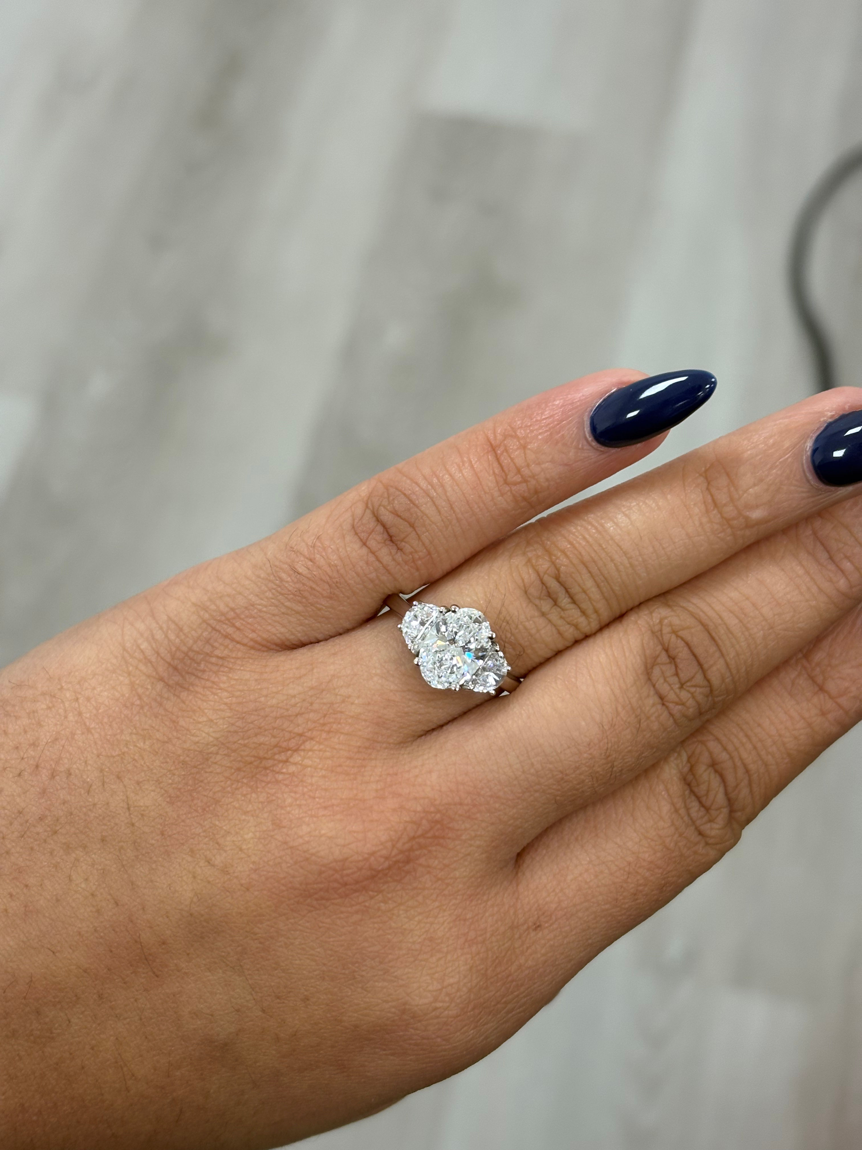 Engagement Ring, 14K White Gold, stock Eng00706