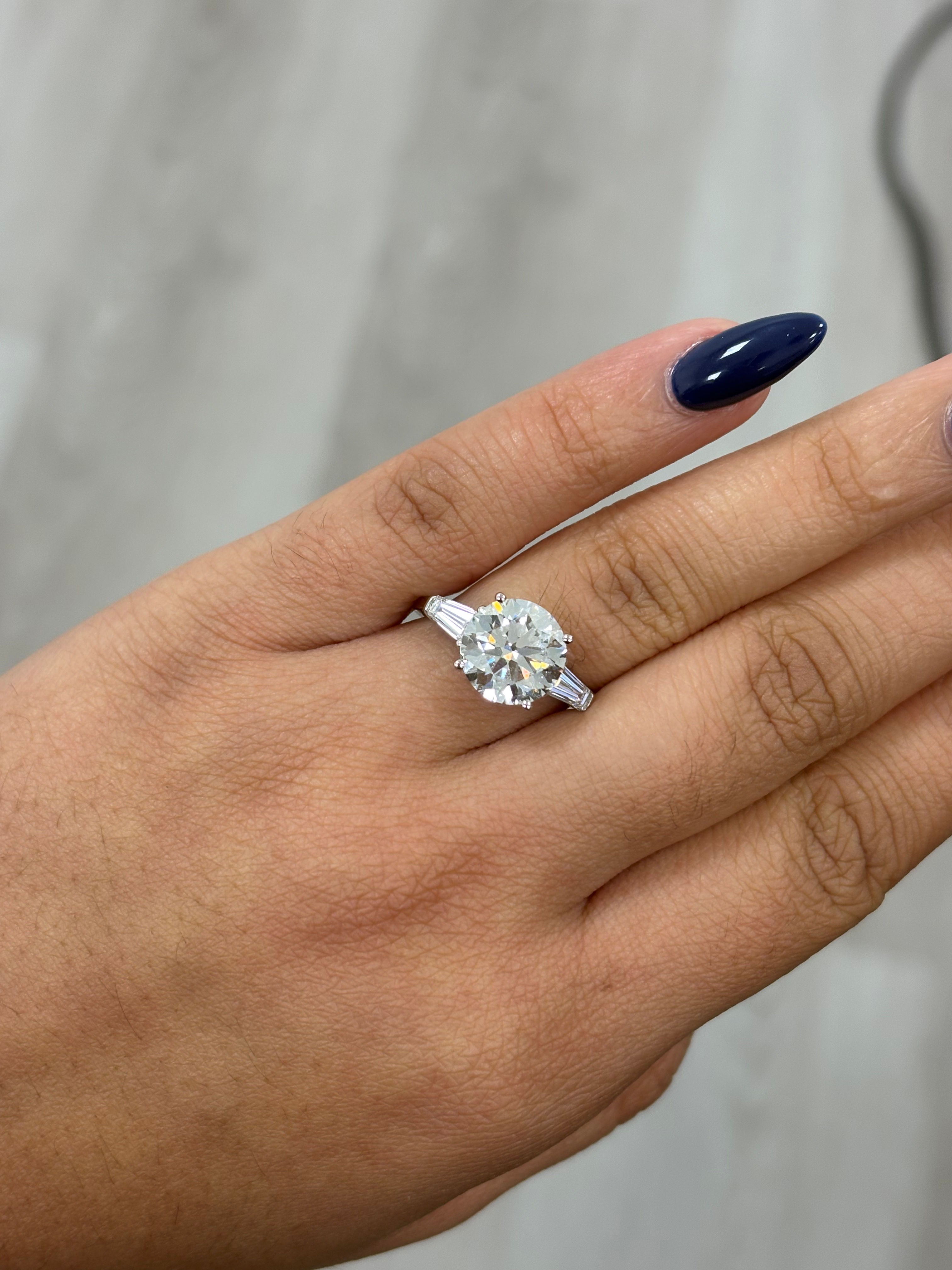 Engagement Ring, 14K White Gold, stock Eng00709