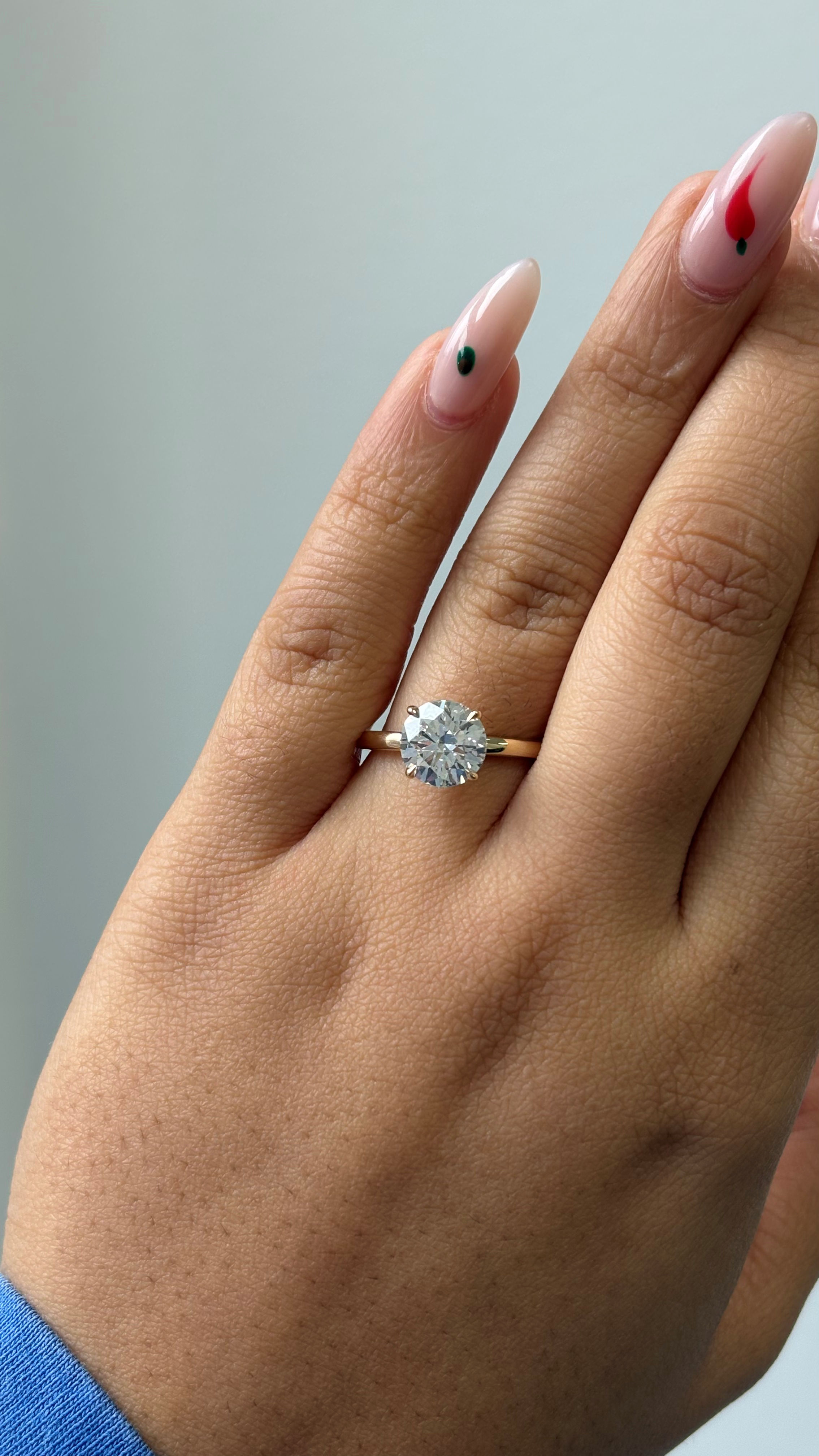 Engagement Ring, 14K Yellow Gold, stock Eng00714