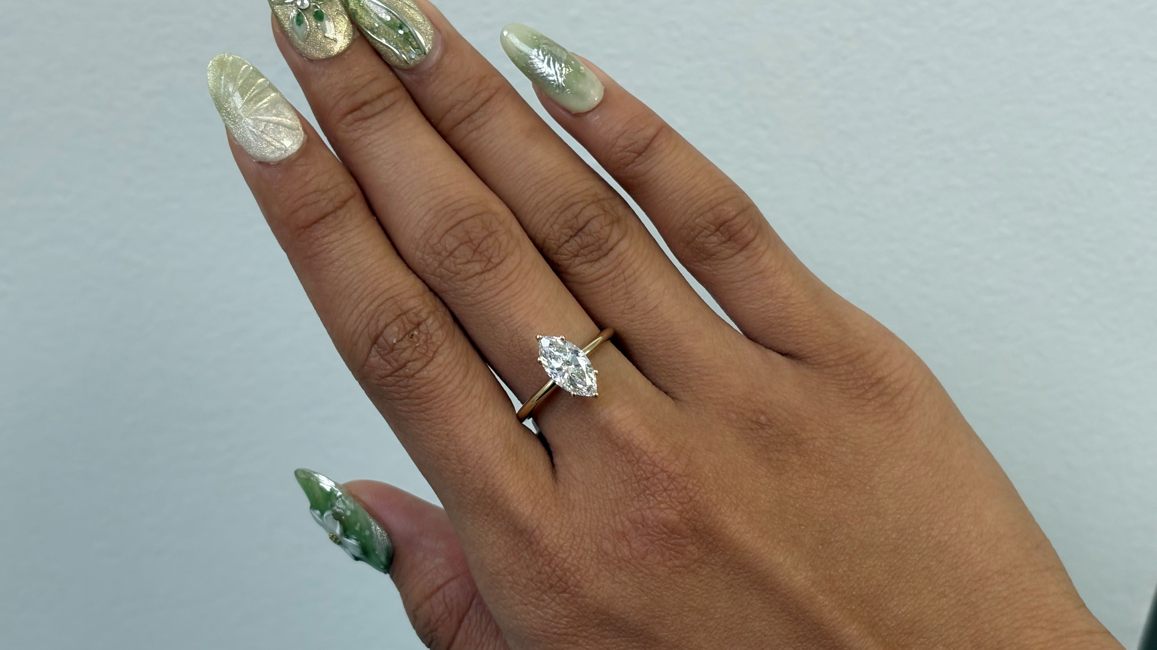 Engagement Ring, 14K Yellow Gold, stock Eng00715