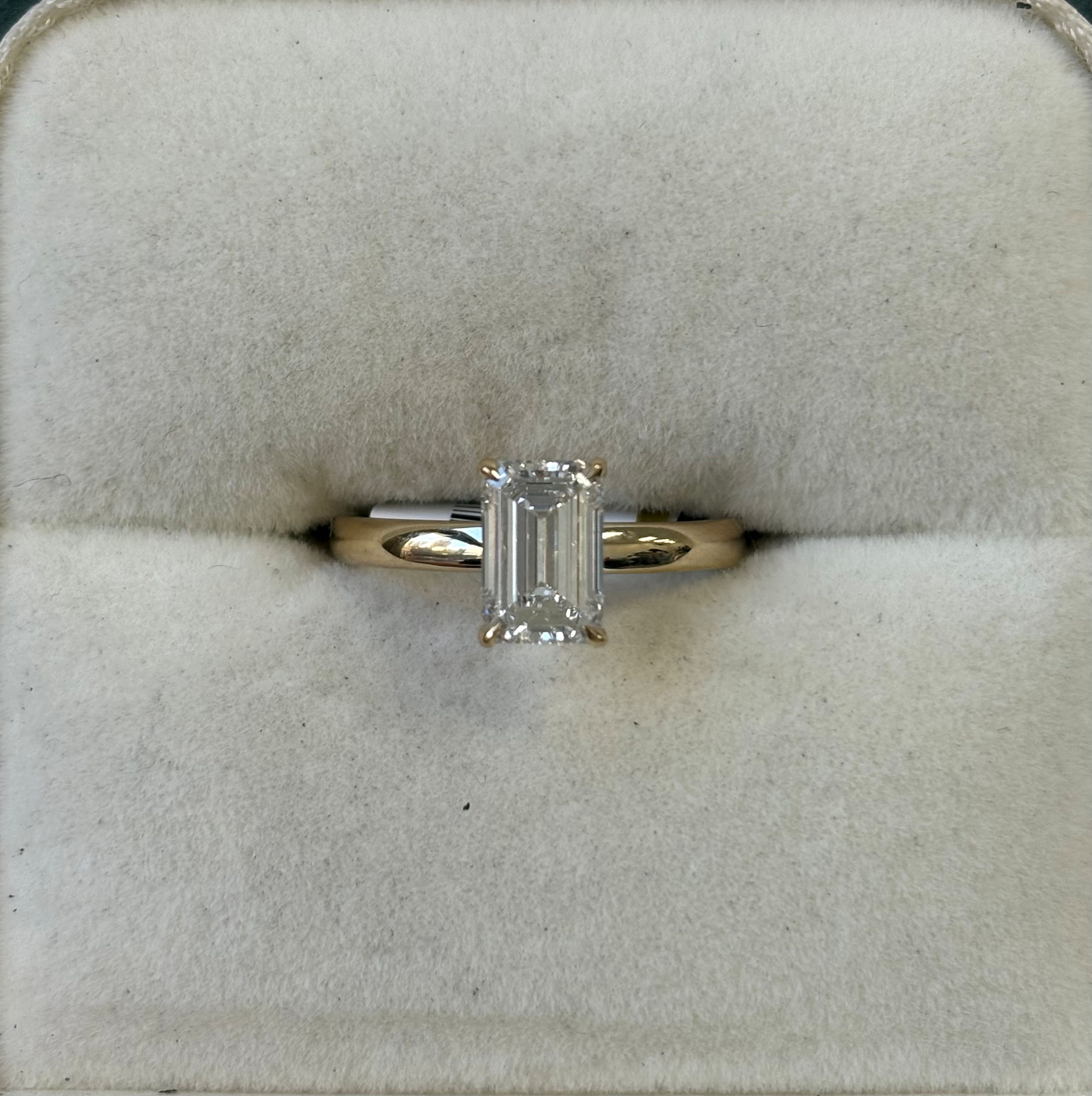 Fashion Engagement Ring, 14K Yellow Gold, stock Eng00719