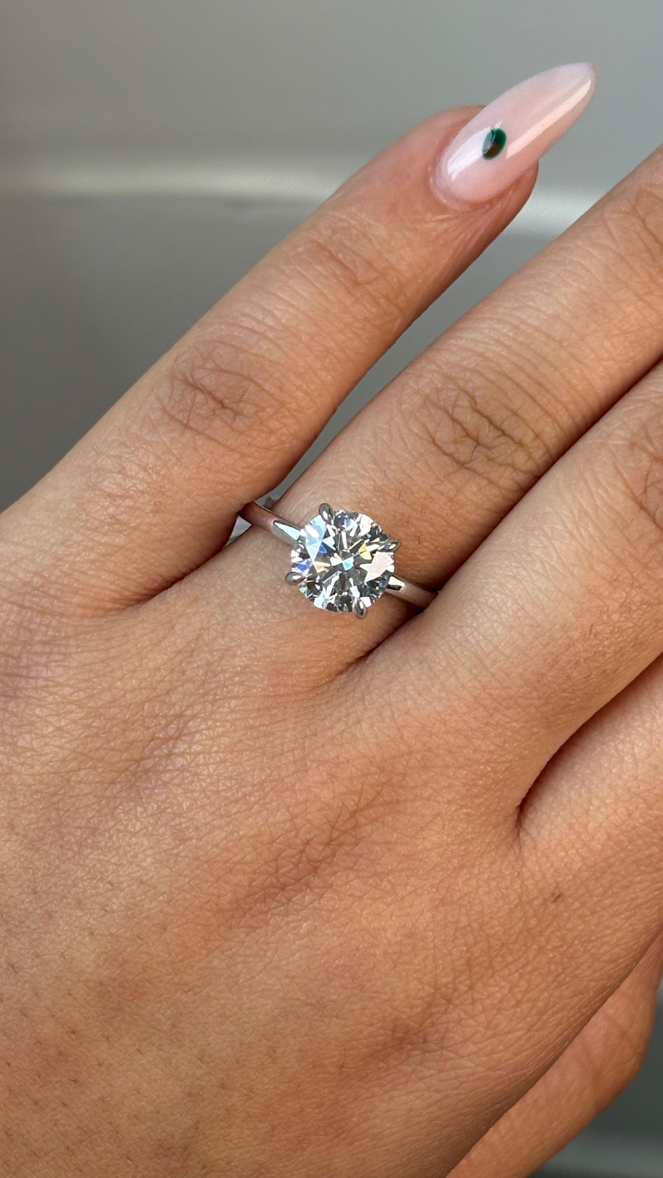 Engagement Ring, 14K White Gold, stock Eng00722