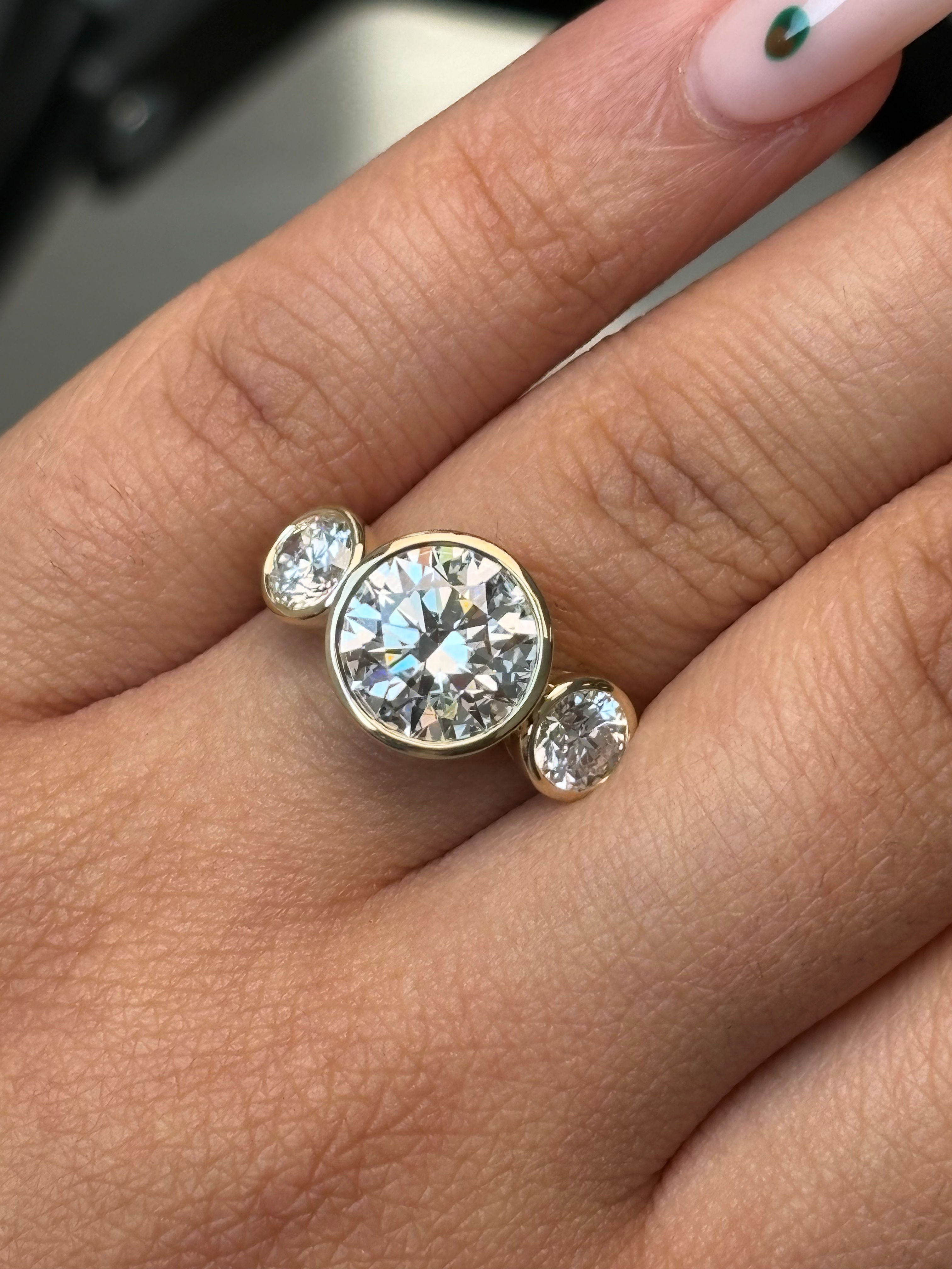 Engagement Ring, 14K Yellow Gold, stock Eng00728