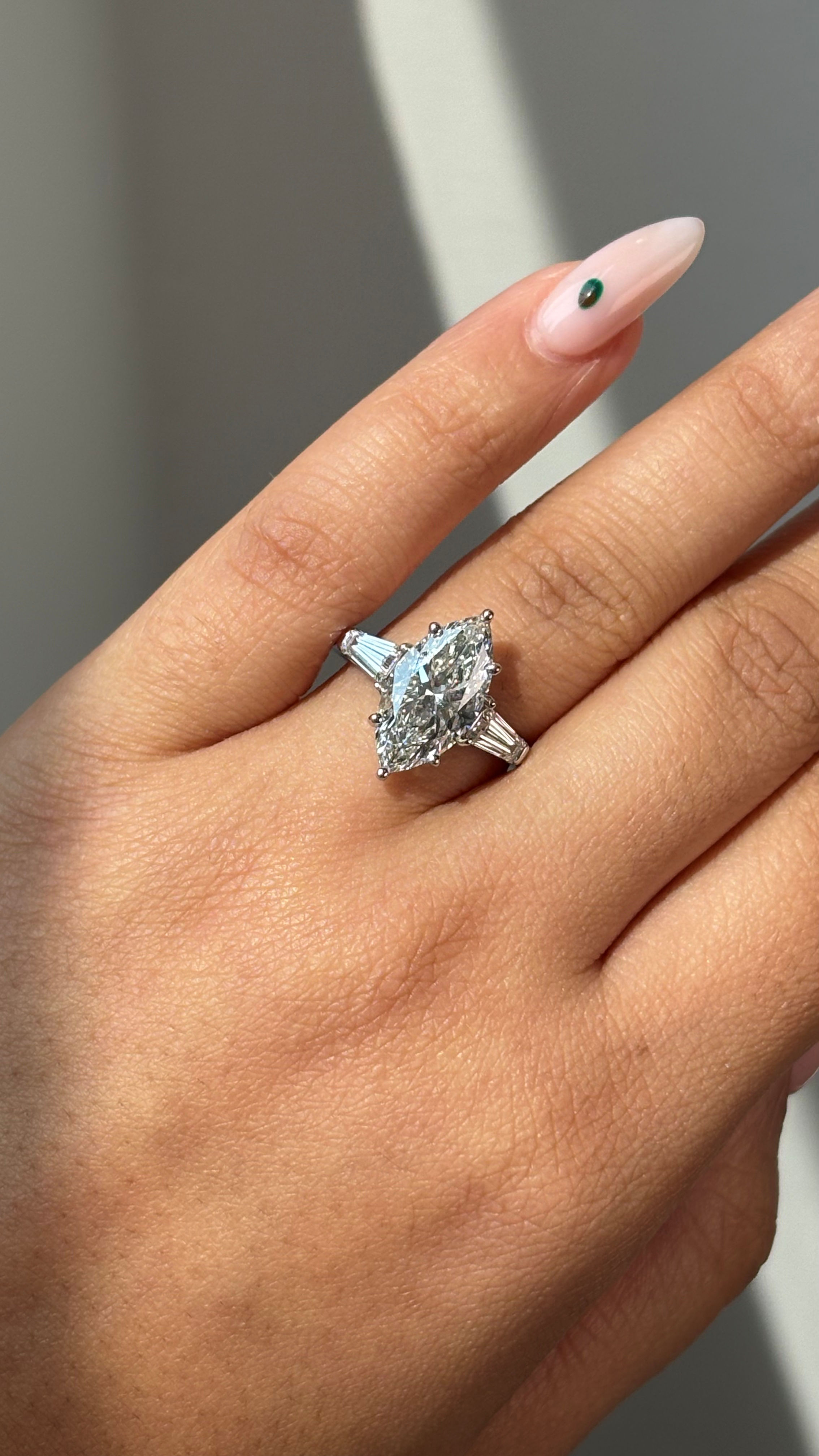 Engagement Ring, 14K White Gold, stock Eng00735
