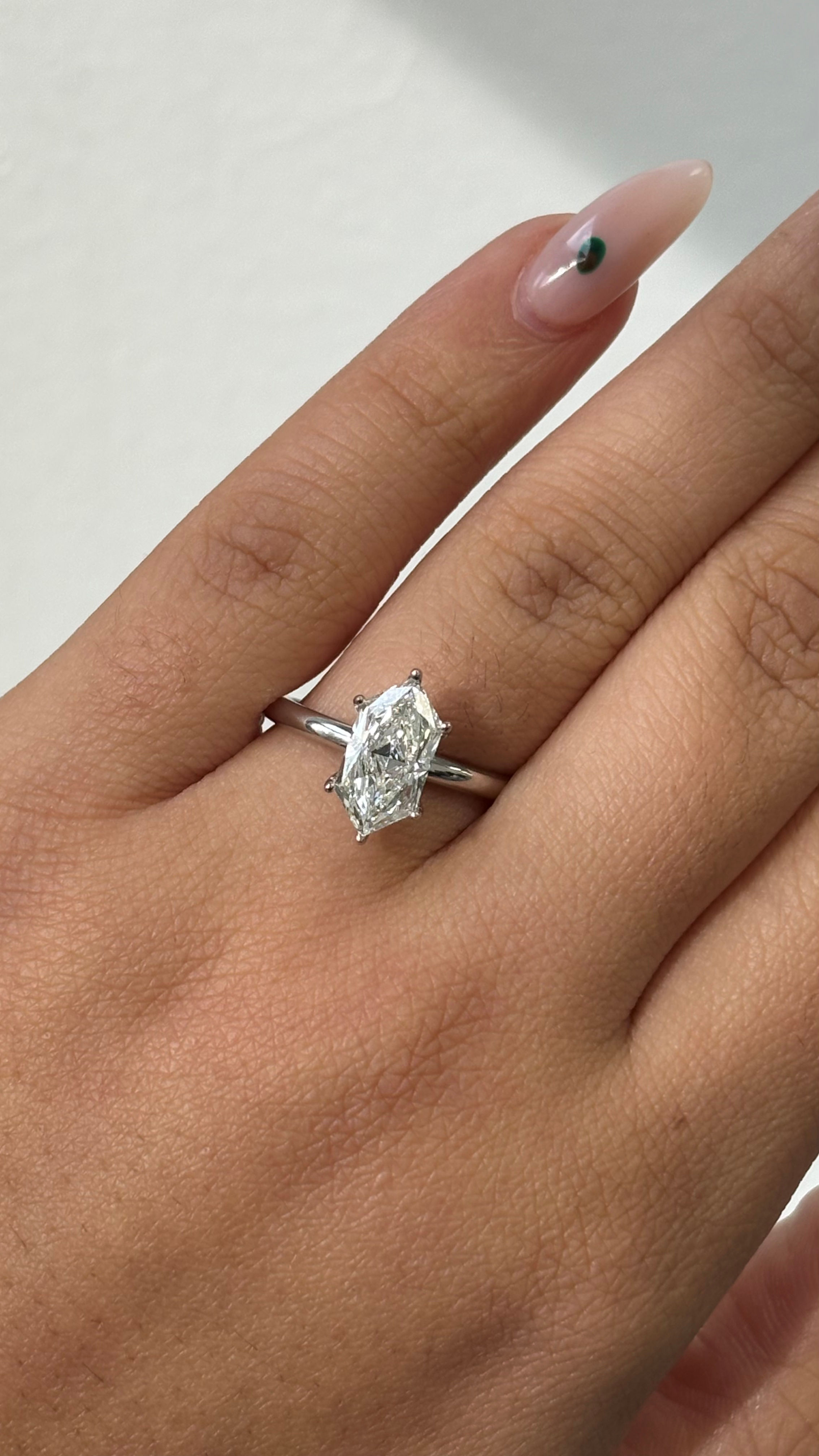 Engagement Ring, 14K White Gold, stock Eng00737