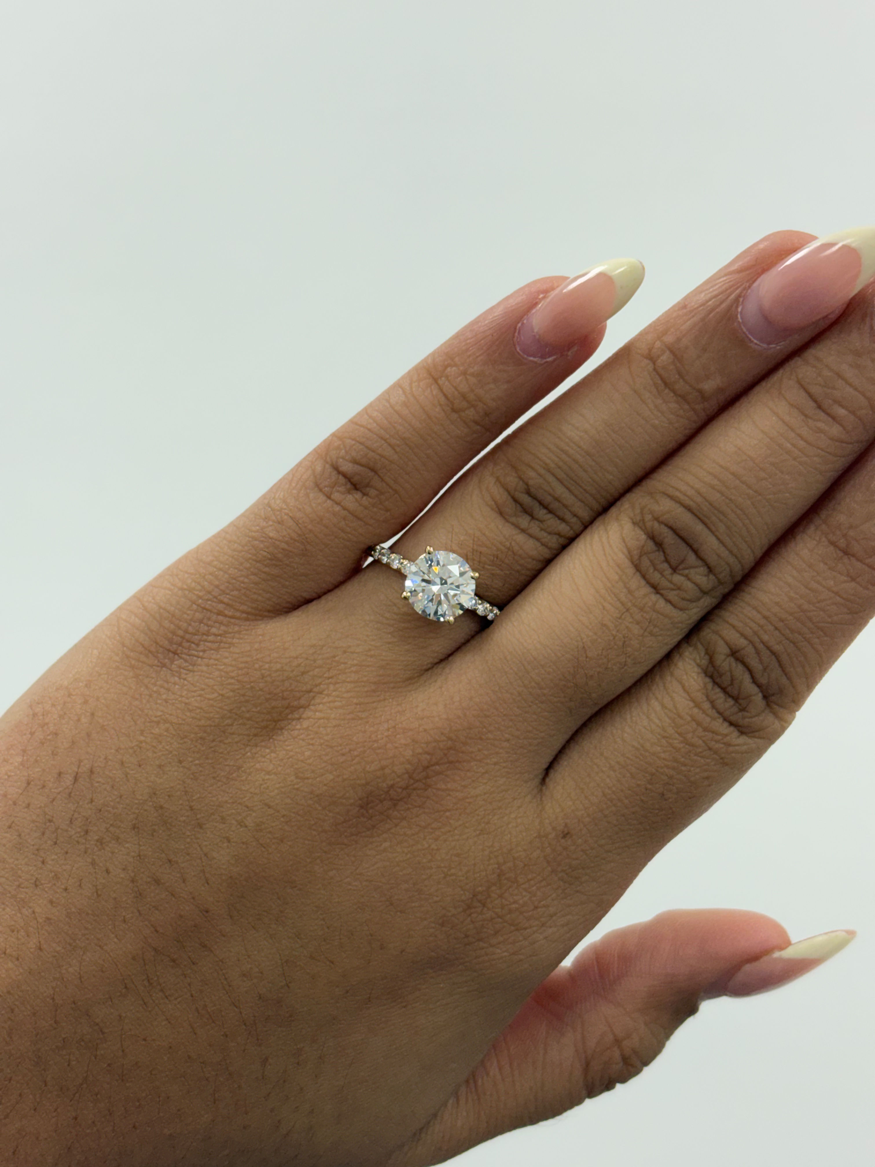 Engagement Ring, 14K Yellow Gold, stock Engr00026