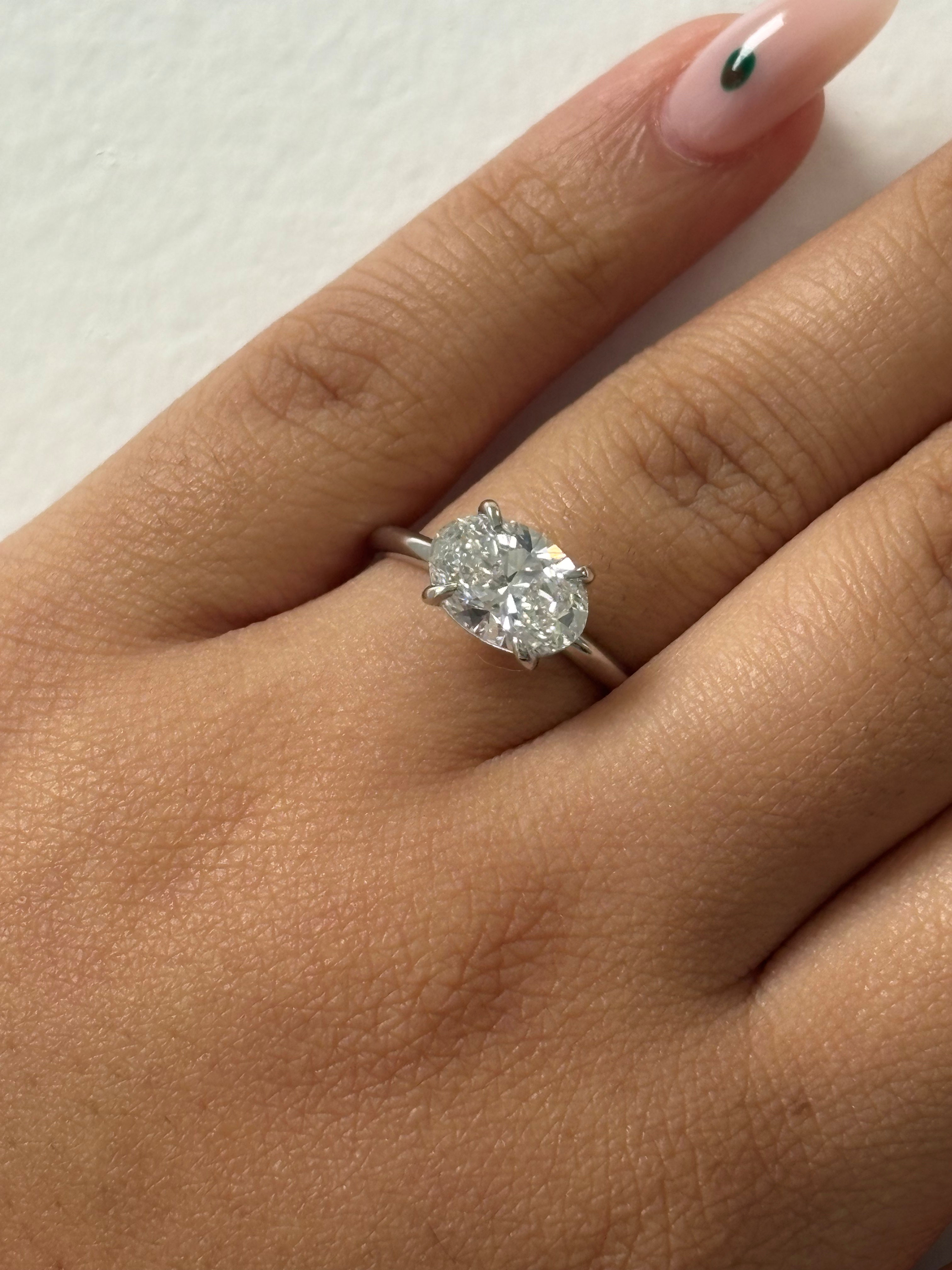Engagement Ring, 14K White Gold, stock Engr00029