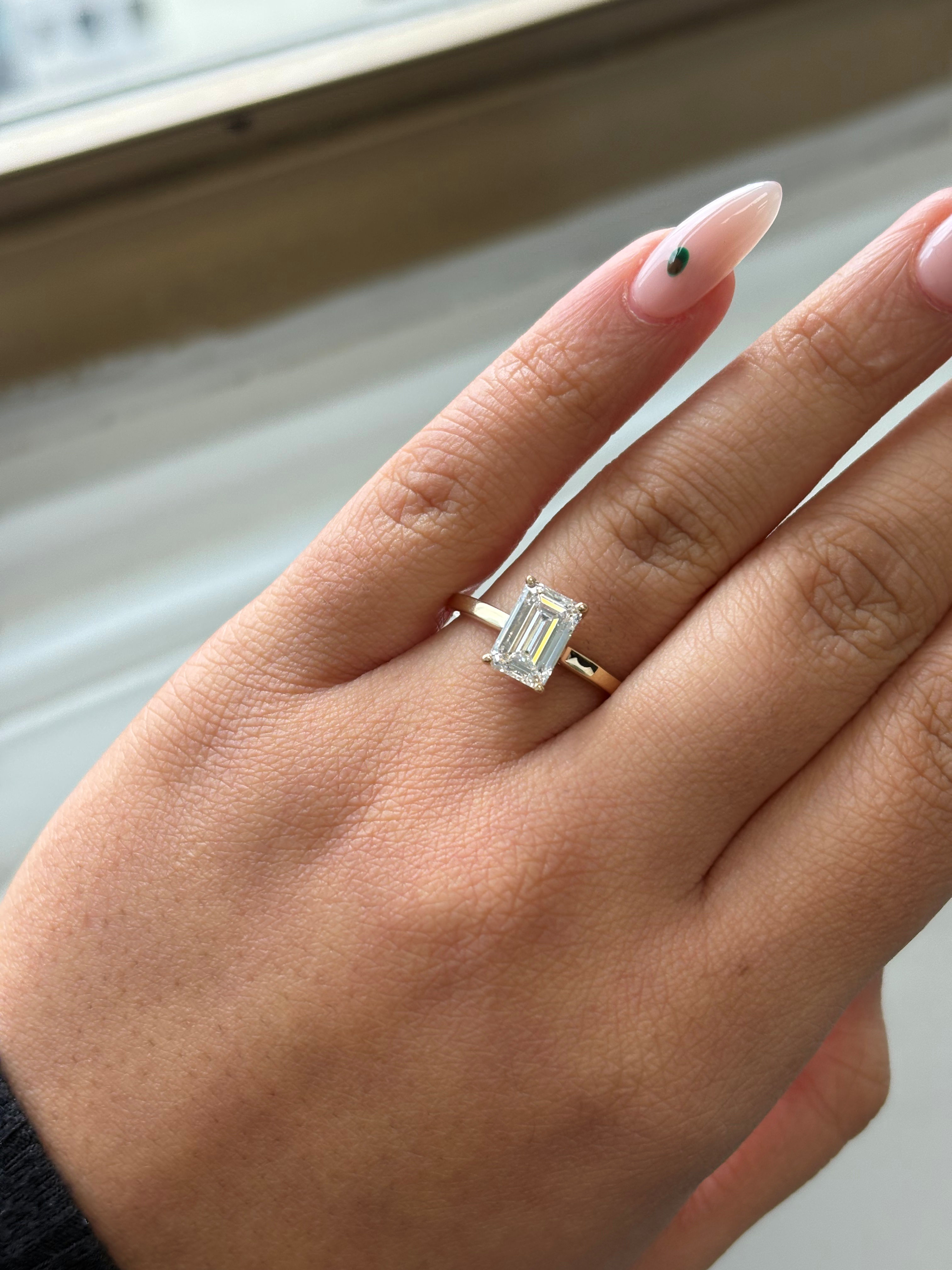Engagement Ring, 14K Yellow Gold, stock Engr00033