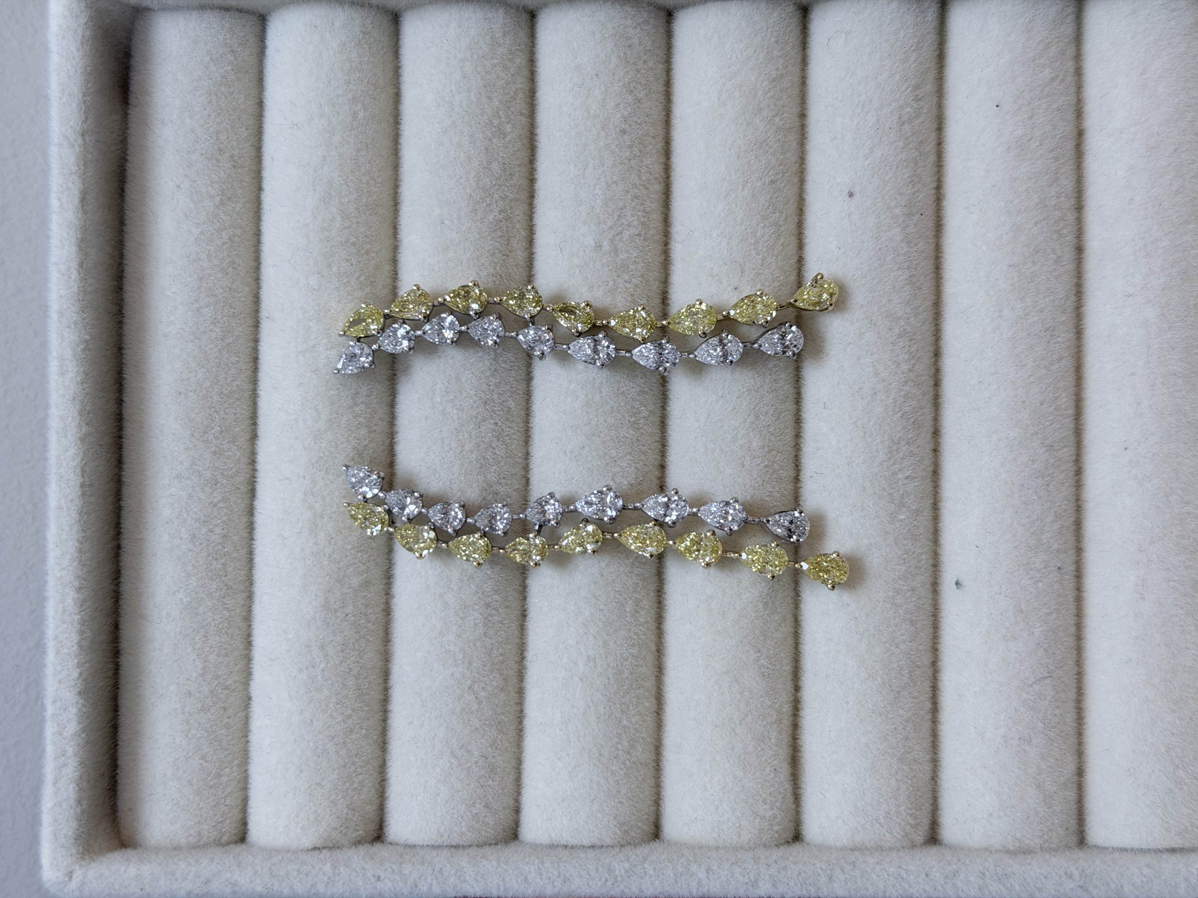Drop Earrings, 14K White Gold, stock Er00254