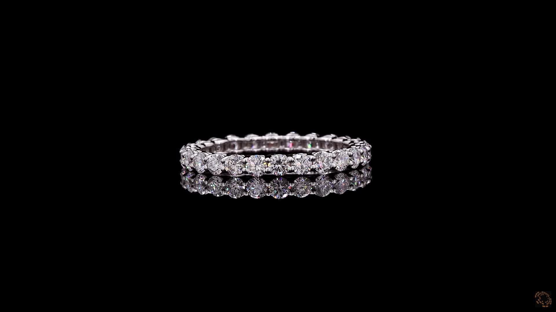 Eternity Band, 14K White Gold, stock 914996