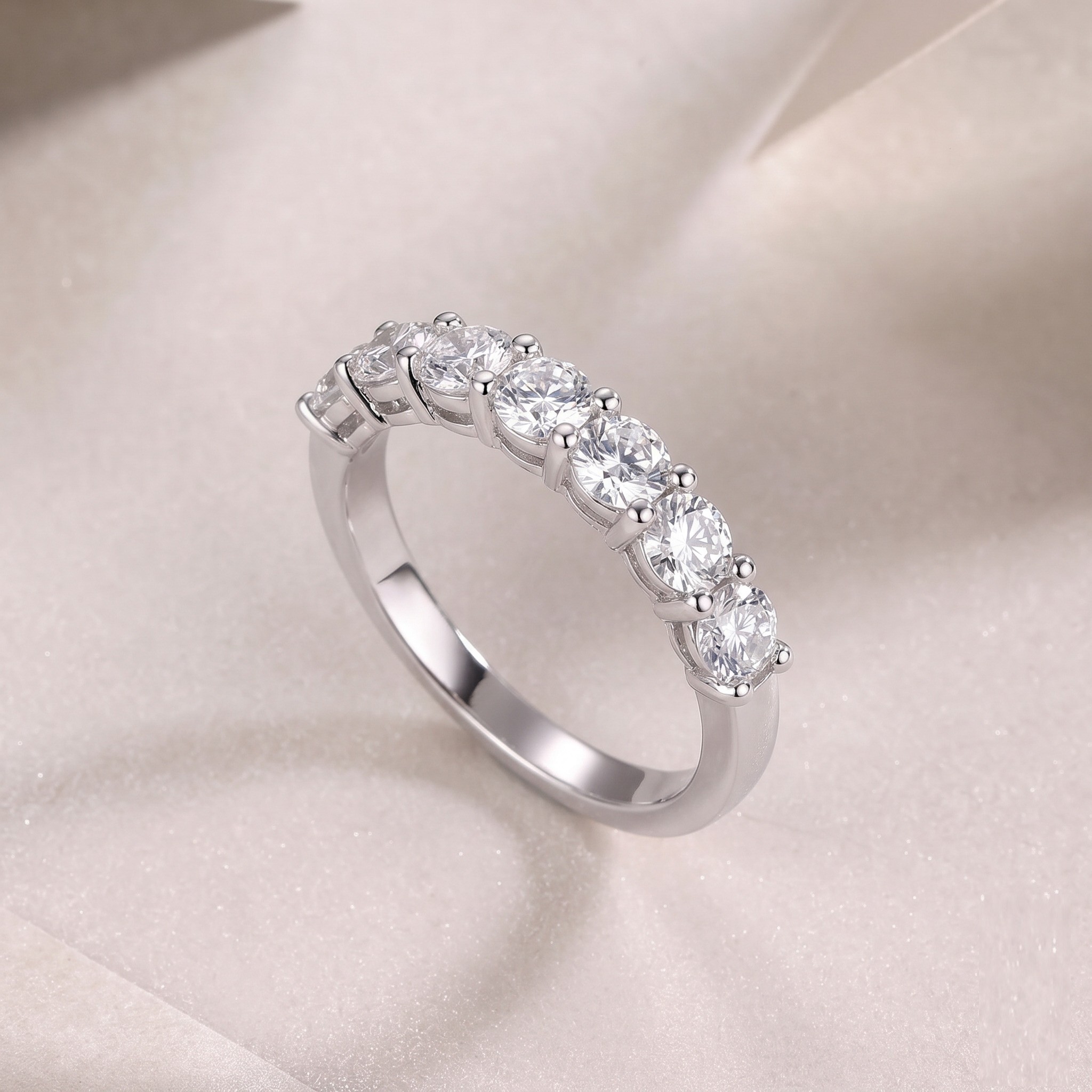 Eternity Band, 14K White Gold, stock WB00092
