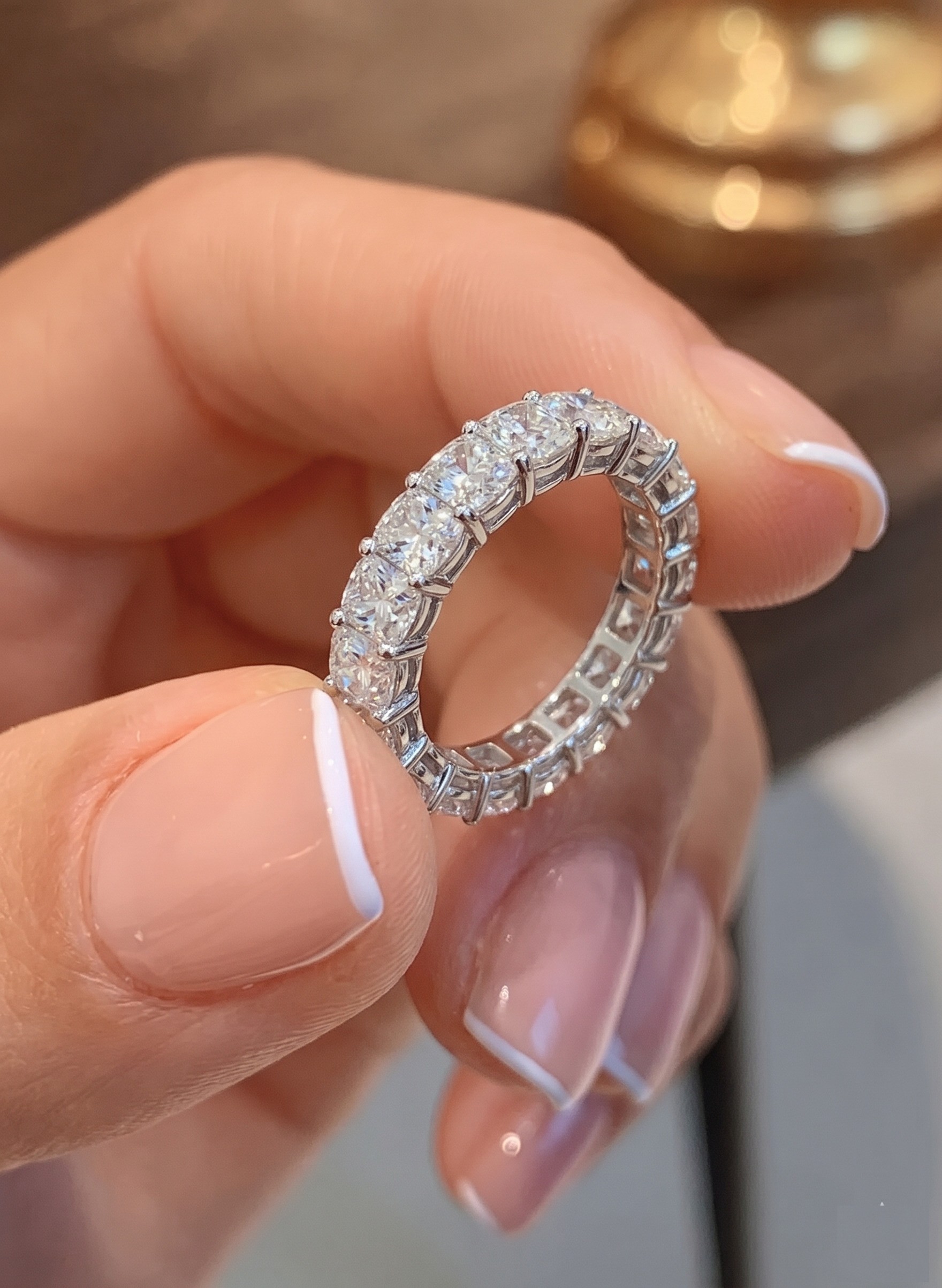 Eternity Band, 14K White Gold, stock WB00141