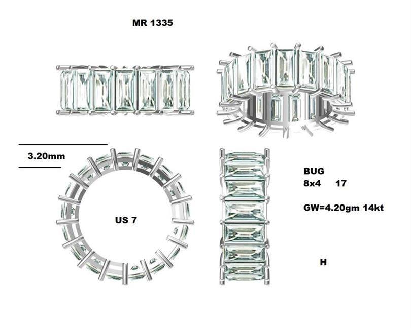 Eternity Band, 14K White Gold, stock WB00203