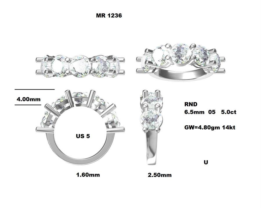 Eternity Band, 14K White Gold, stock WB00225