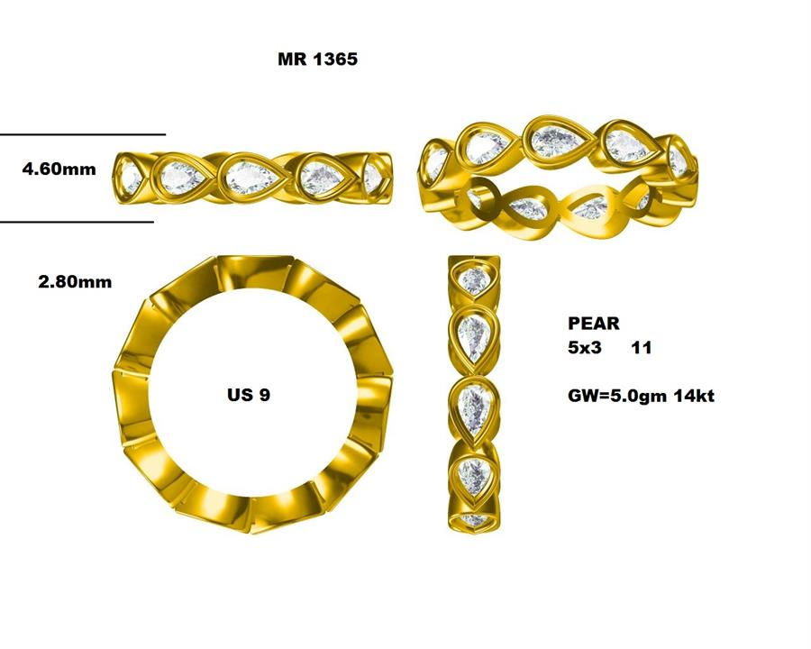 Eternity Band, 14K Yellow Gold, stock WB00259