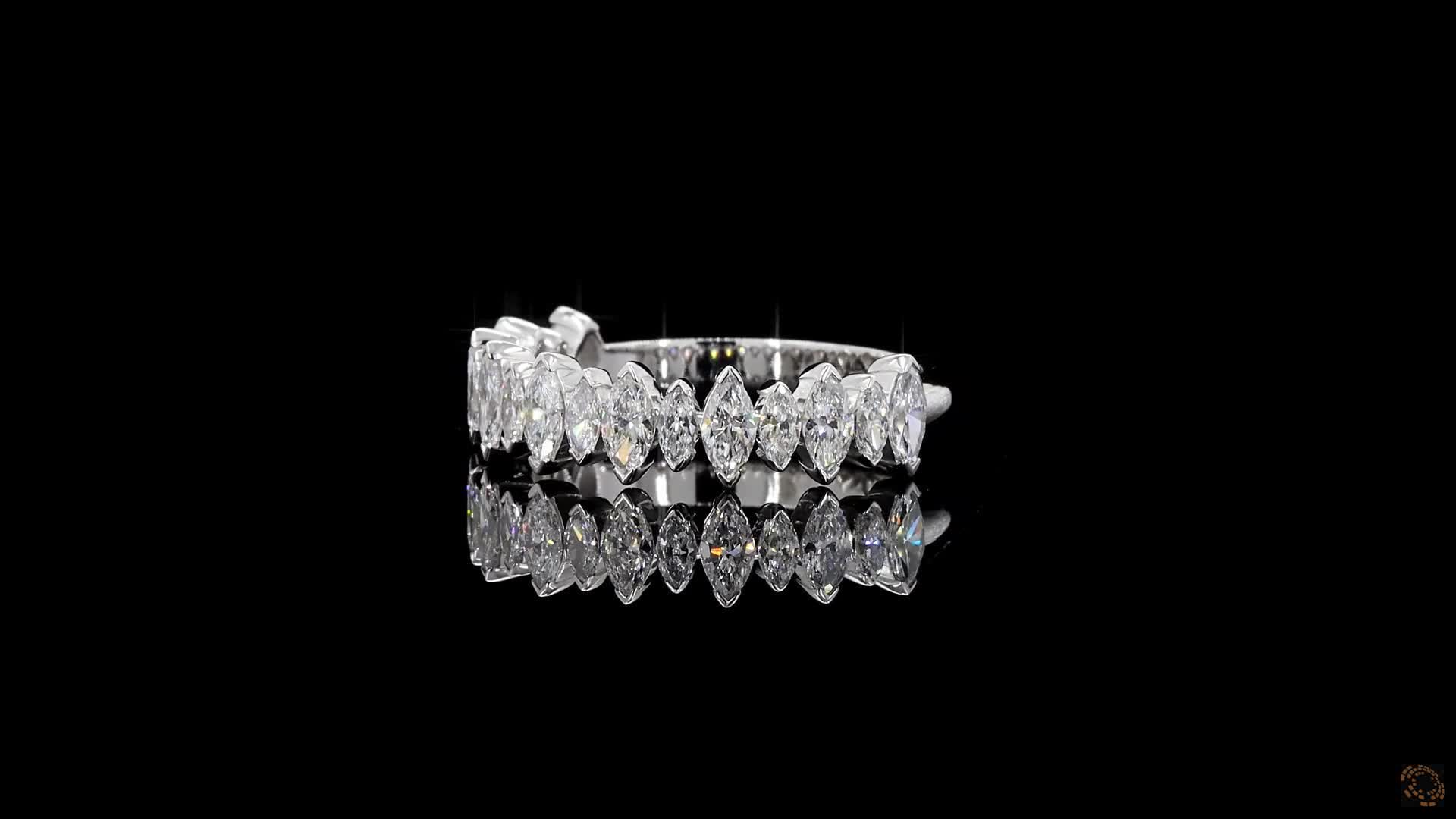 Half-Eternity Band, 14K White Gold, stock 2007868