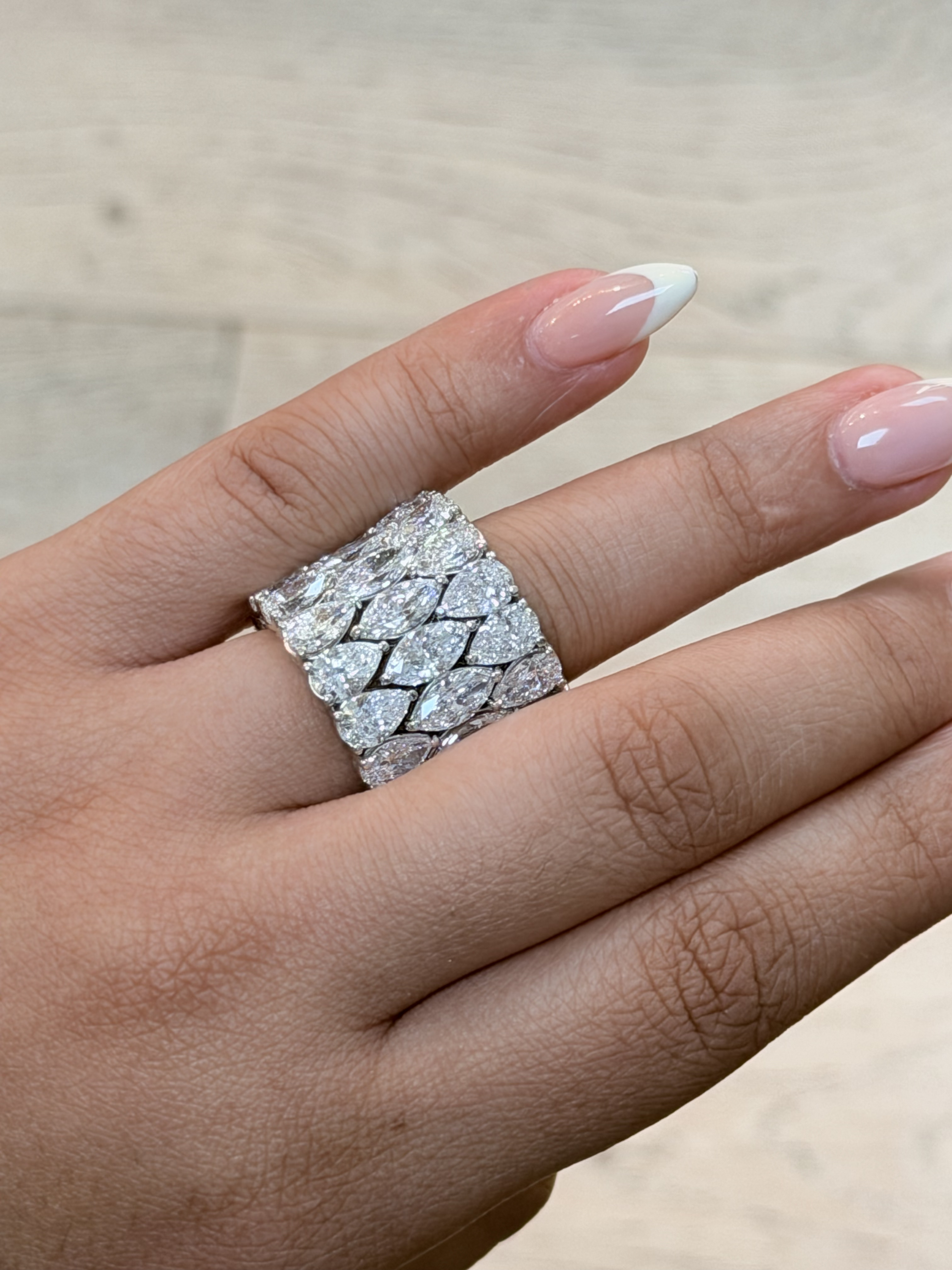 Eternity Band, 14K White Gold, stock WB00037