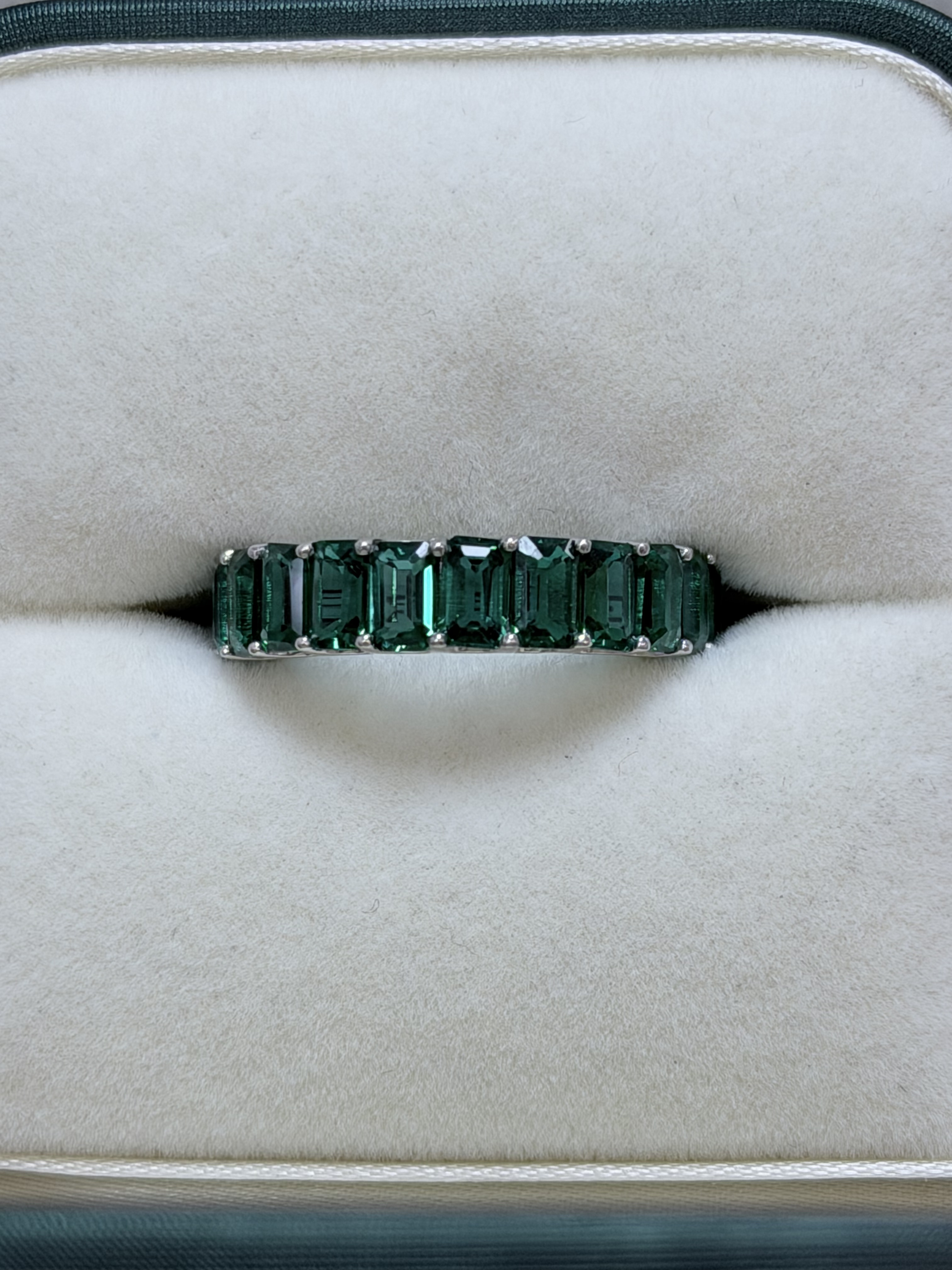 Half-Eternity Band, 14K White Gold, stock WB00197