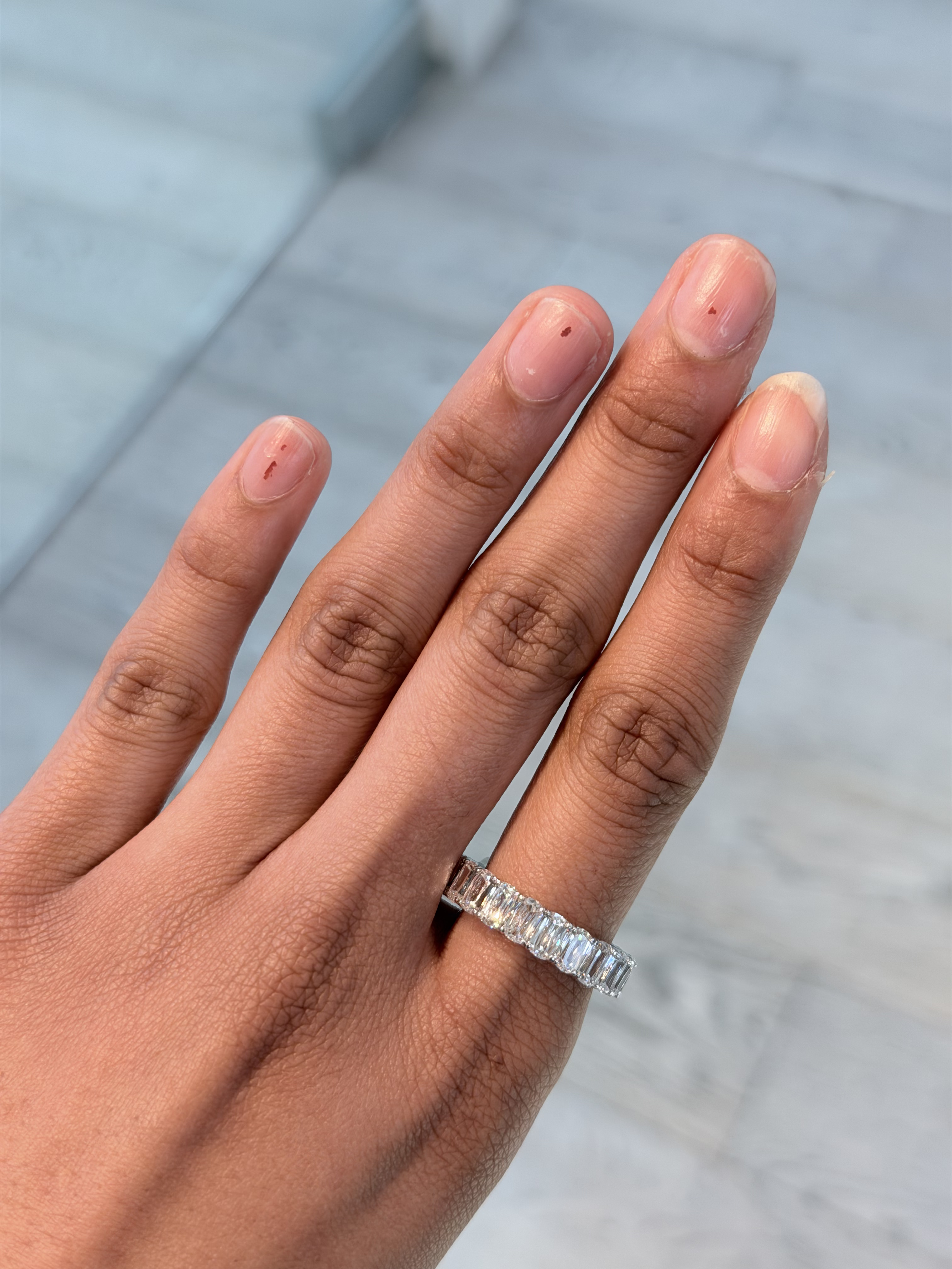 Eternity Band, 14K White Gold, stock Wb00210