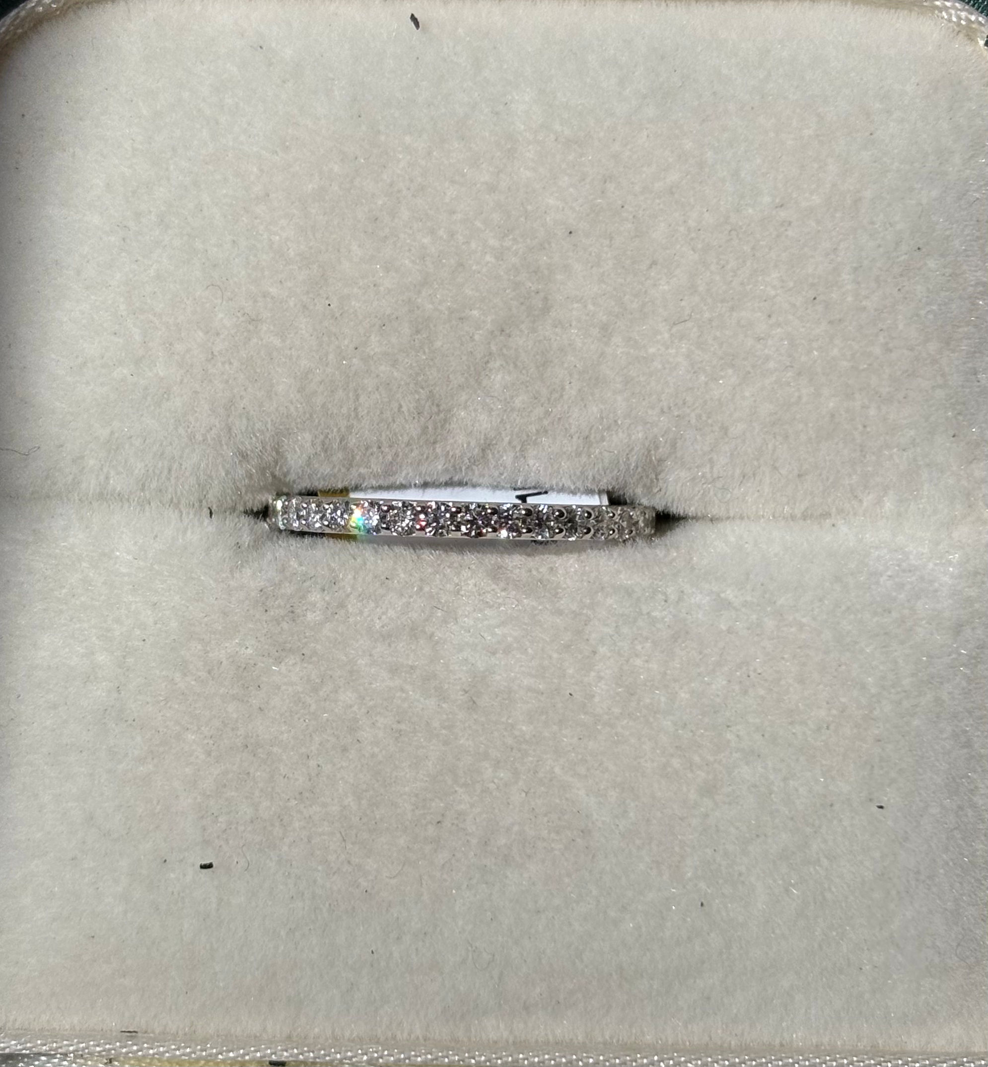 Eternity Band, 14K White Gold, stock Wb00338